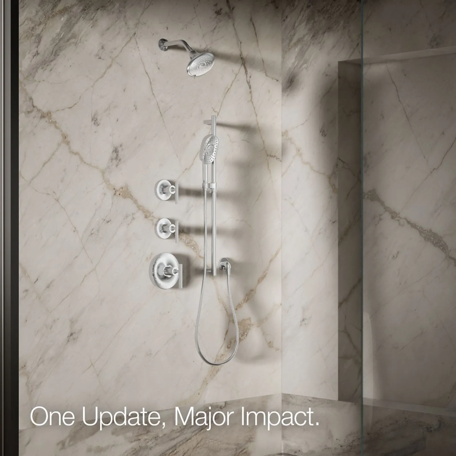 Three-function showerhead, 1.75 gpm^Kohler New