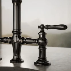 Three-hole bridge bar sink faucet with side sprayer^Kohler Outlet