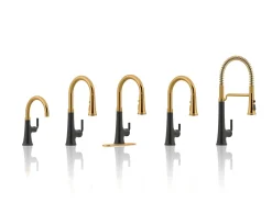 Three-hole kitchen faucet escutcheon^Kohler Hot