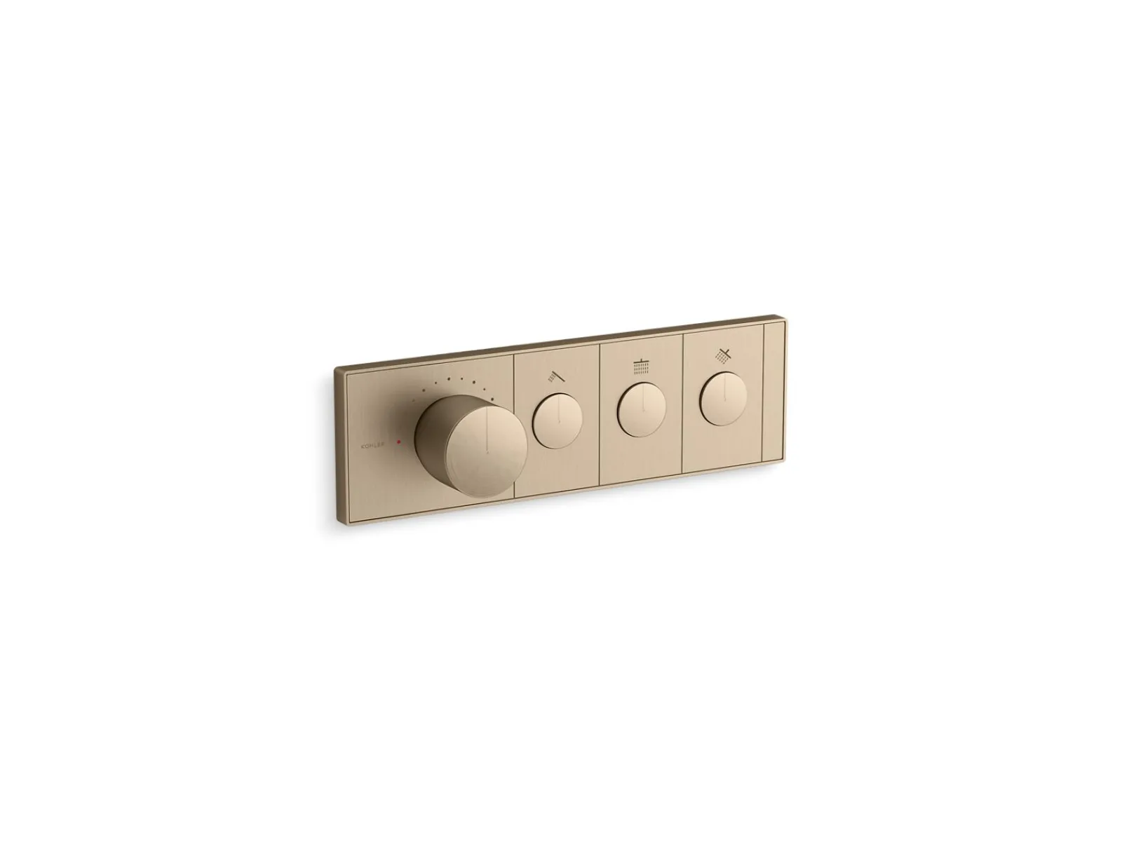 Three-outlet recessed mechanical thermostatic valve control^Kohler Online