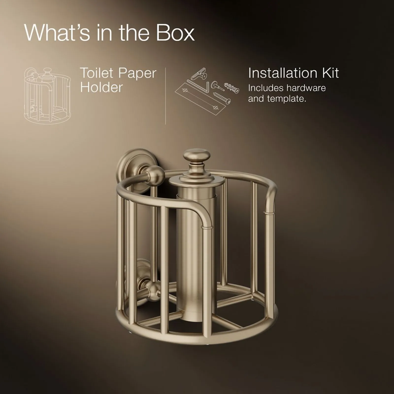 Toilet paper carriage^Kohler
