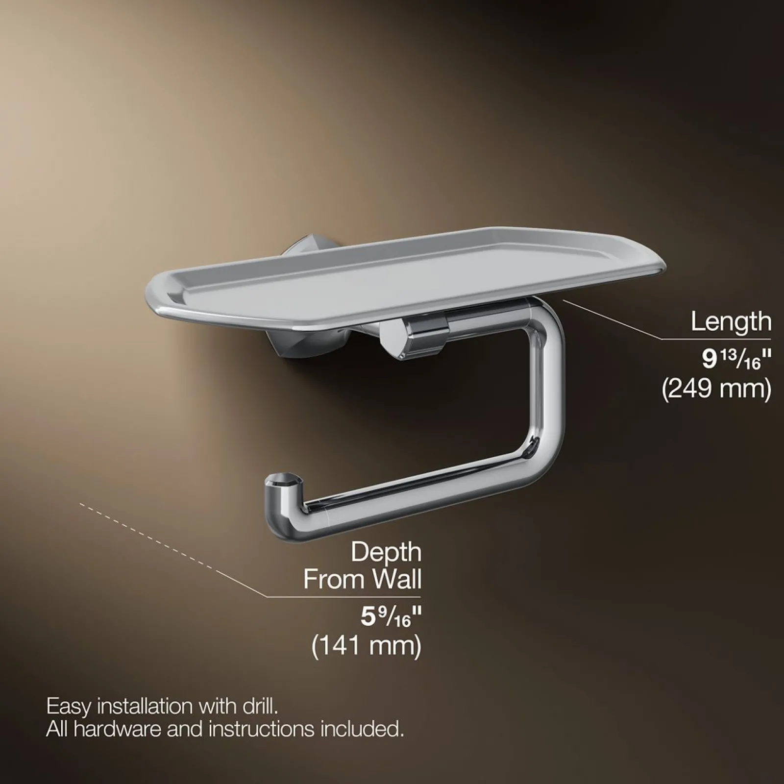 Toilet paper holder with tray^Kohler Discount