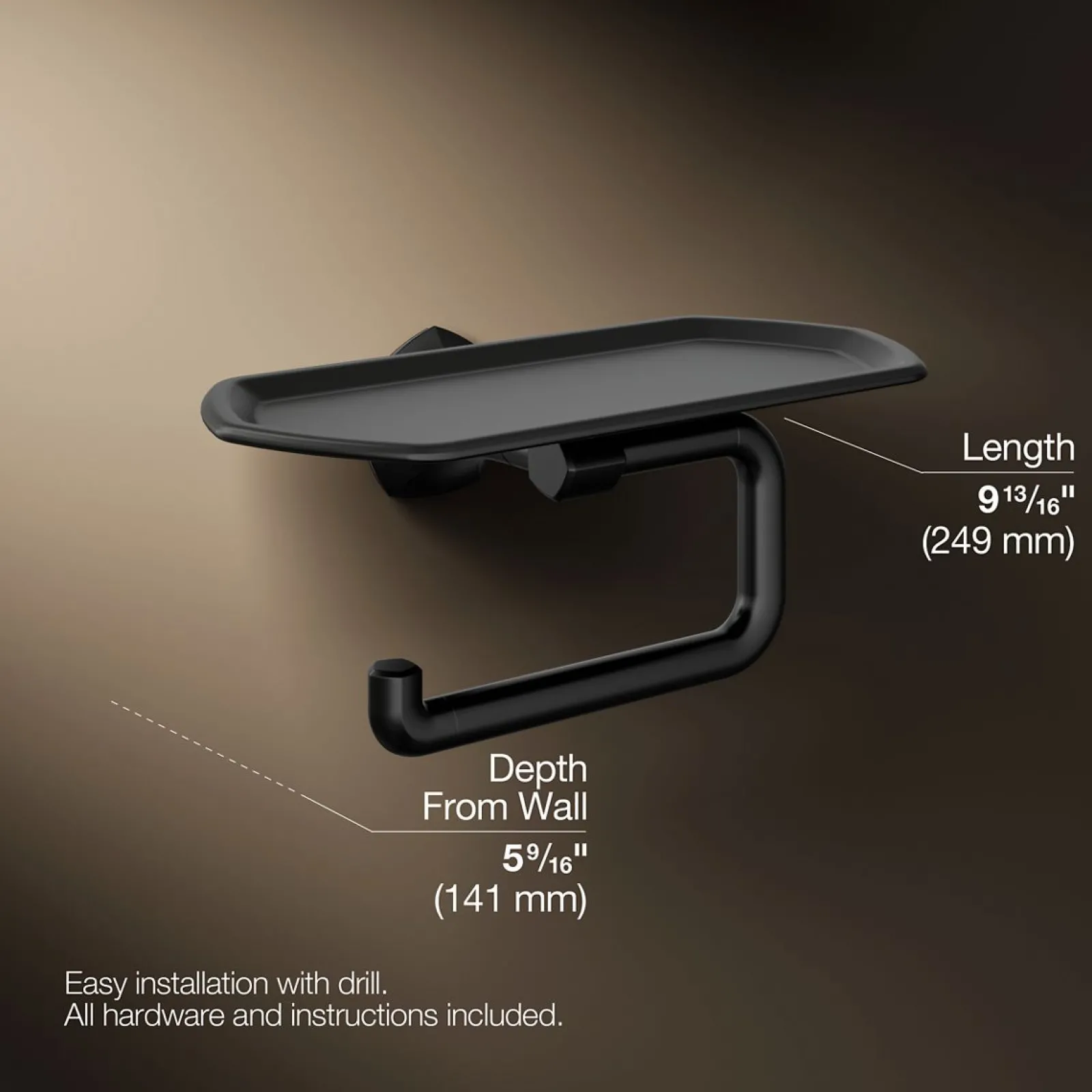 Toilet paper holder with tray^Kohler Discount