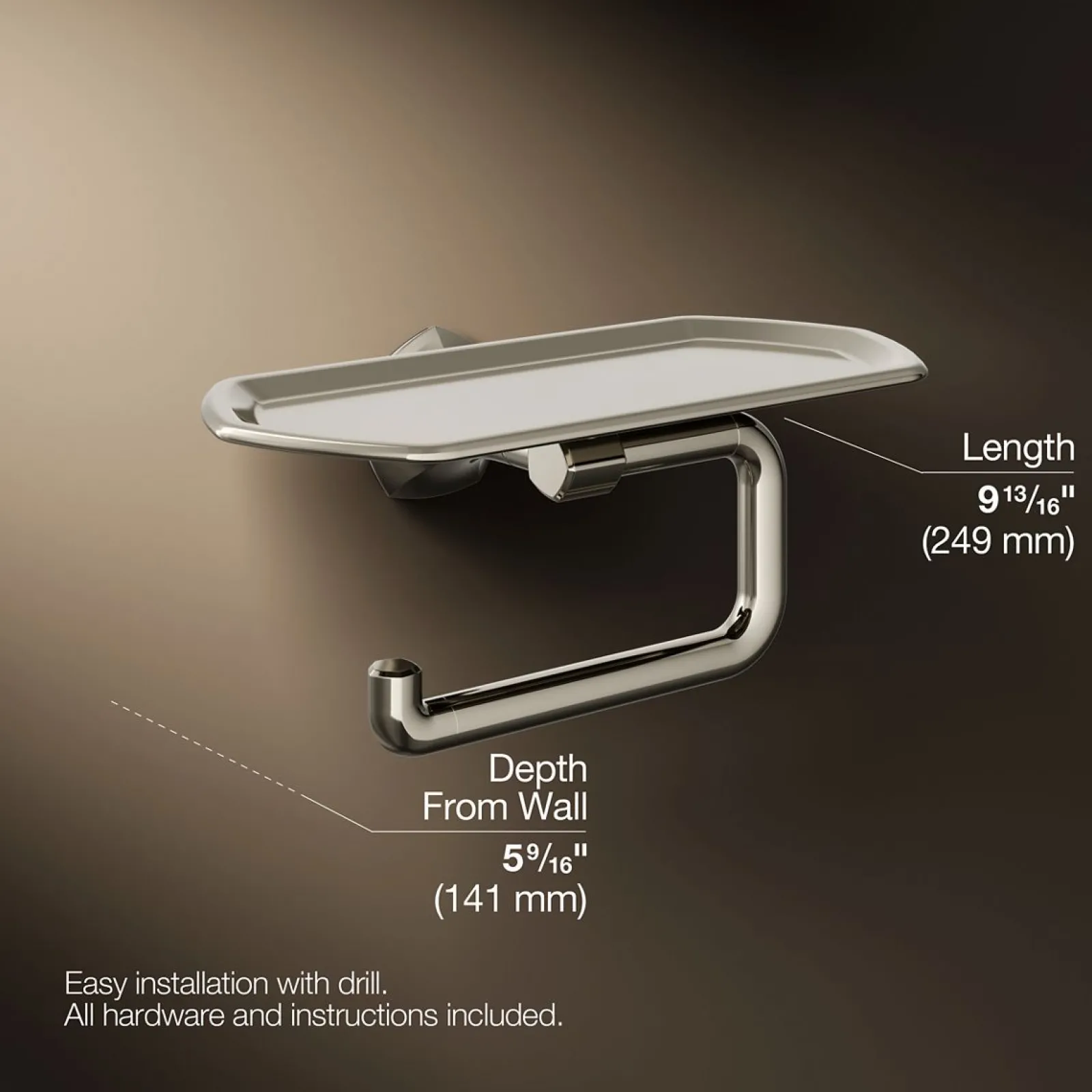 Toilet paper holder with tray^Kohler Discount
