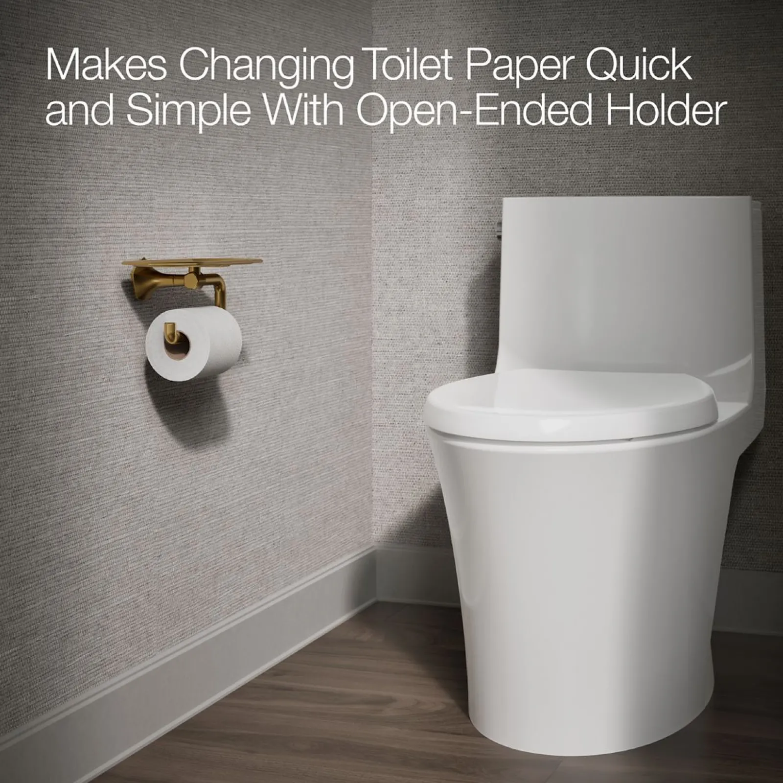 Toilet paper holder with tray^Kohler Discount