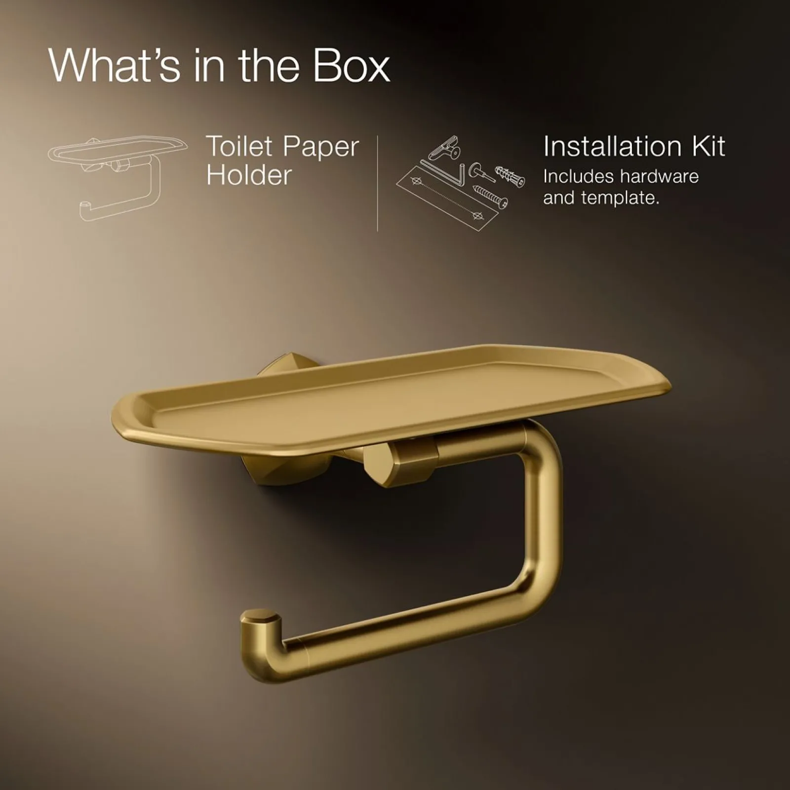 Toilet paper holder with tray^Kohler Discount