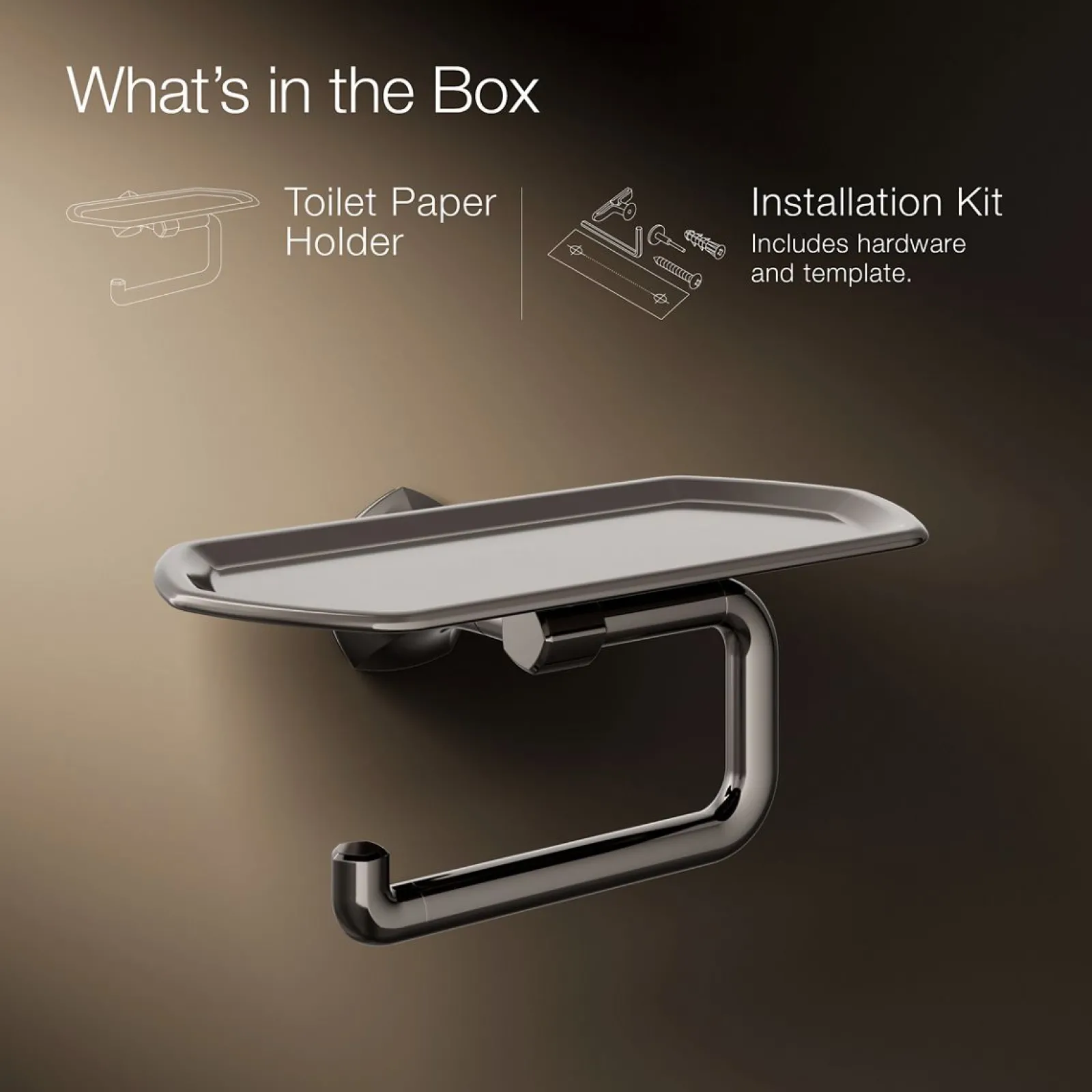 Toilet paper holder with tray^Kohler Discount