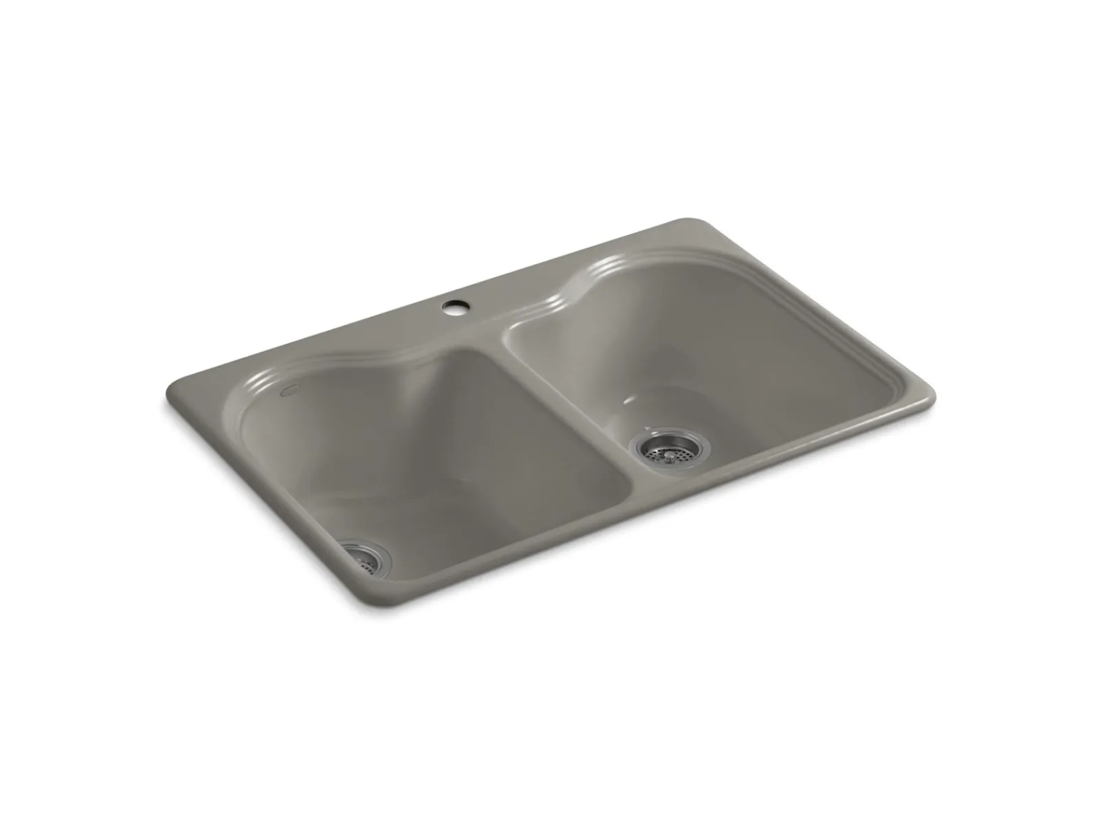 33" top-mount double-bowl kitchen sink^Kohler New