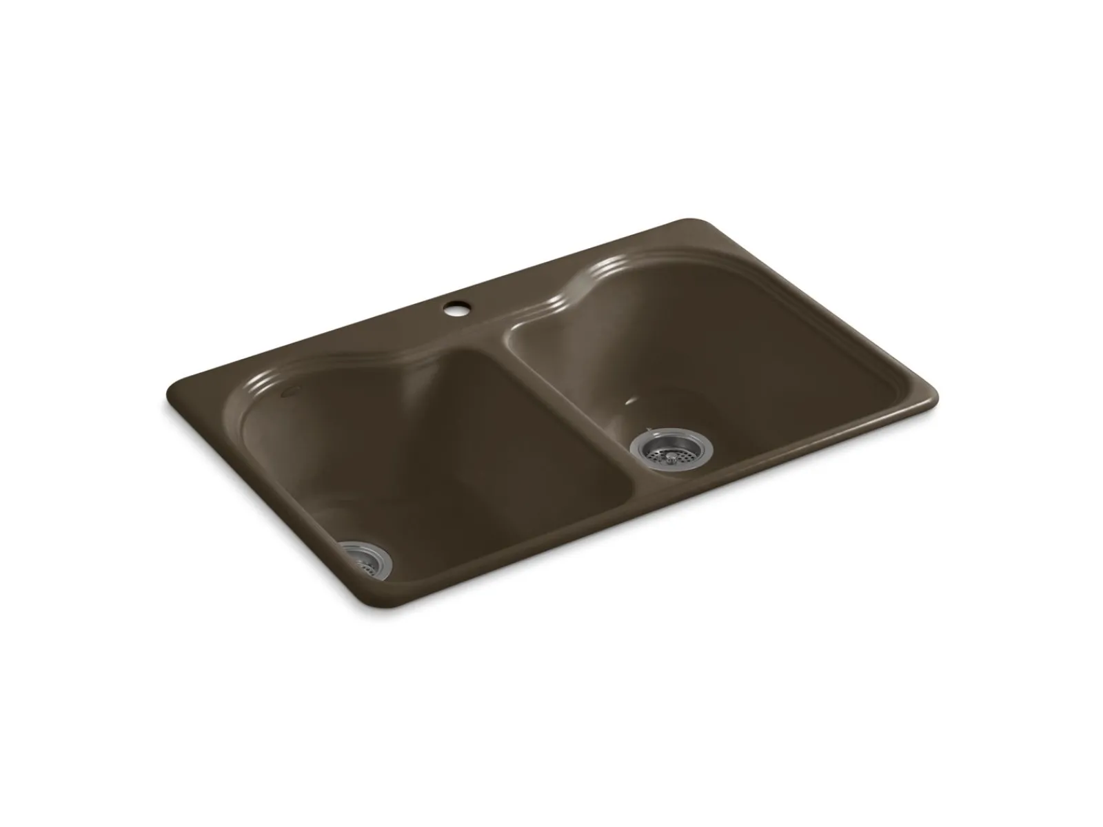 33" top-mount double-bowl kitchen sink^Kohler New