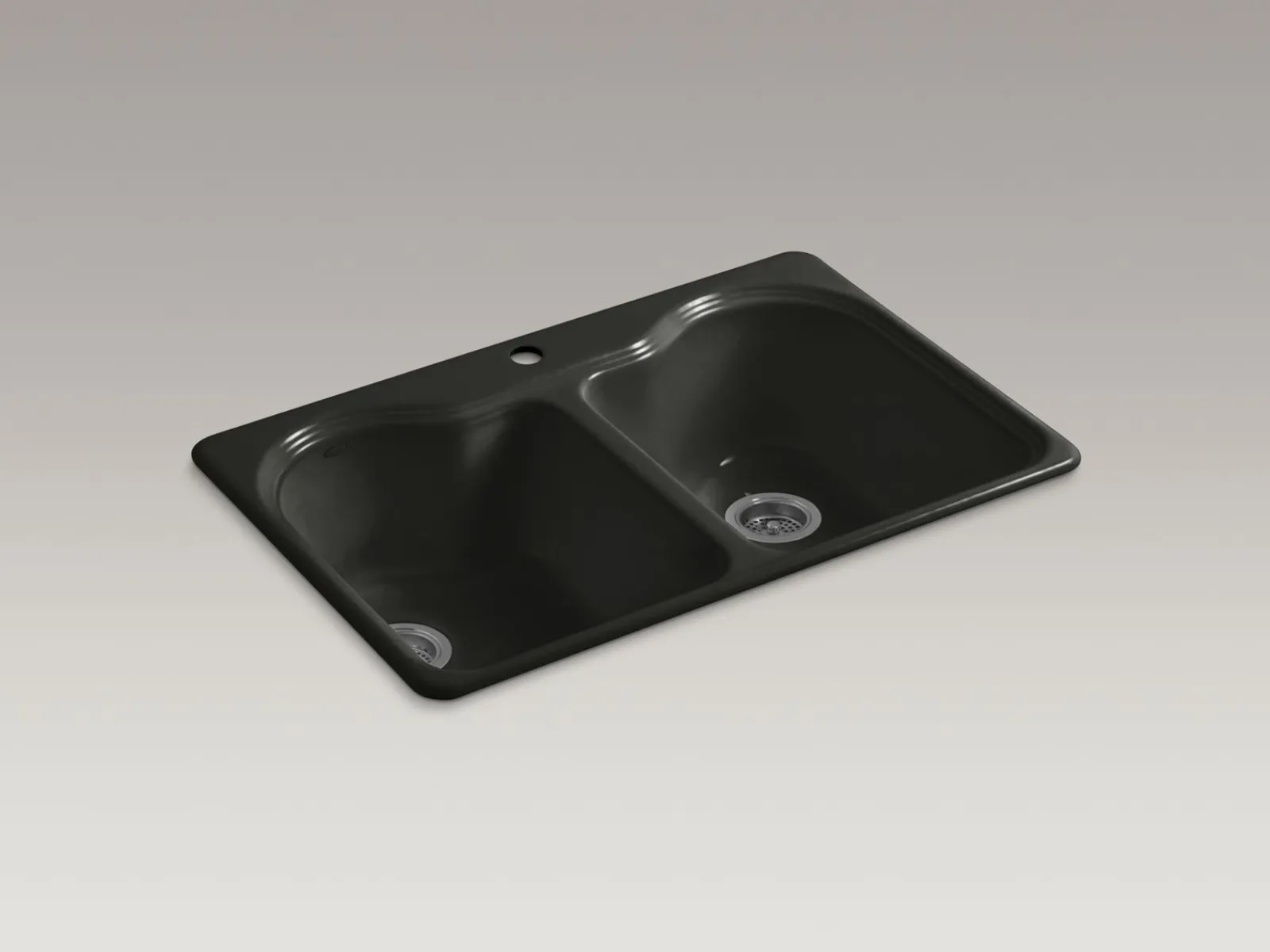 33" top-mount double-bowl kitchen sink^Kohler New