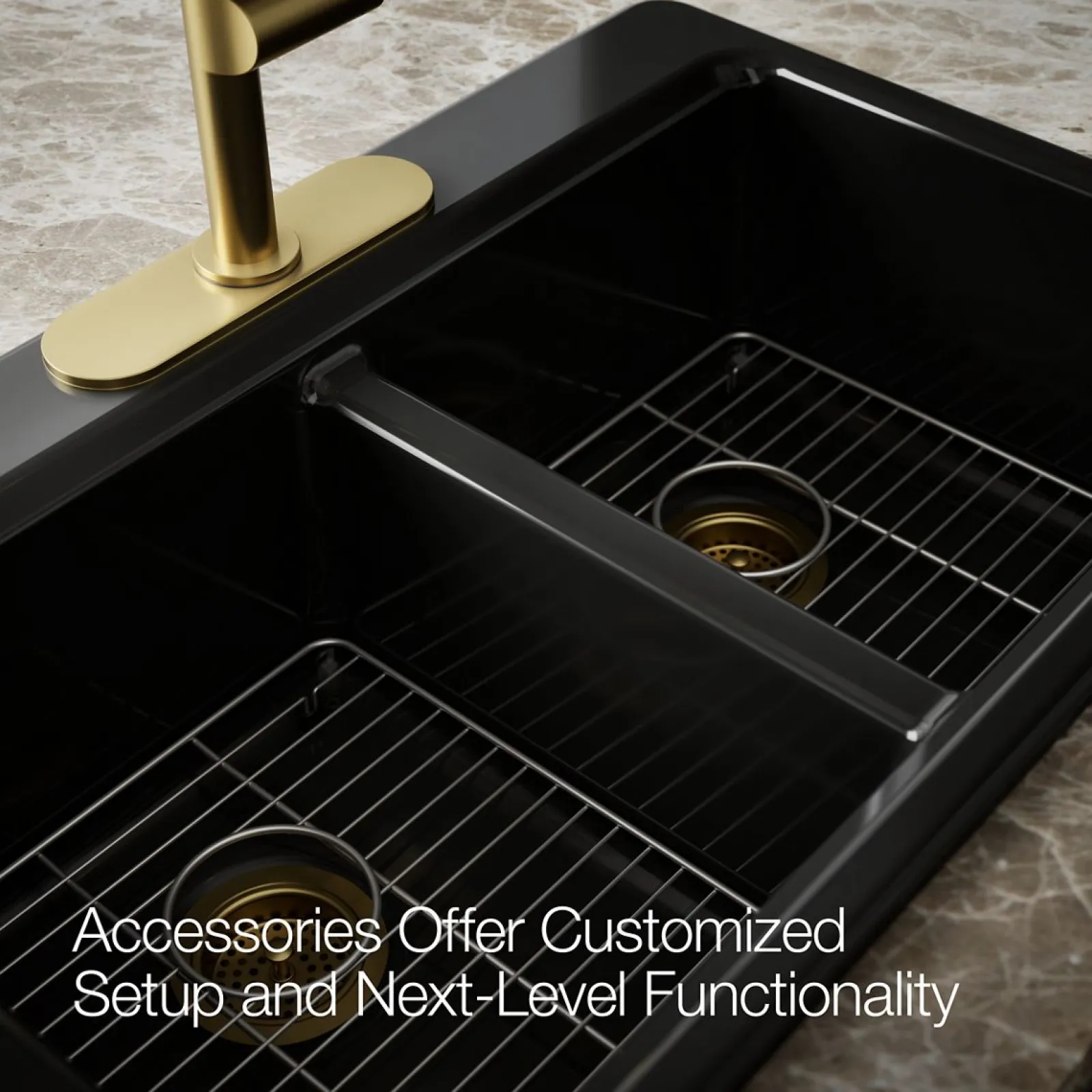 33" top-mount double-bowl kitchen sink^Kohler