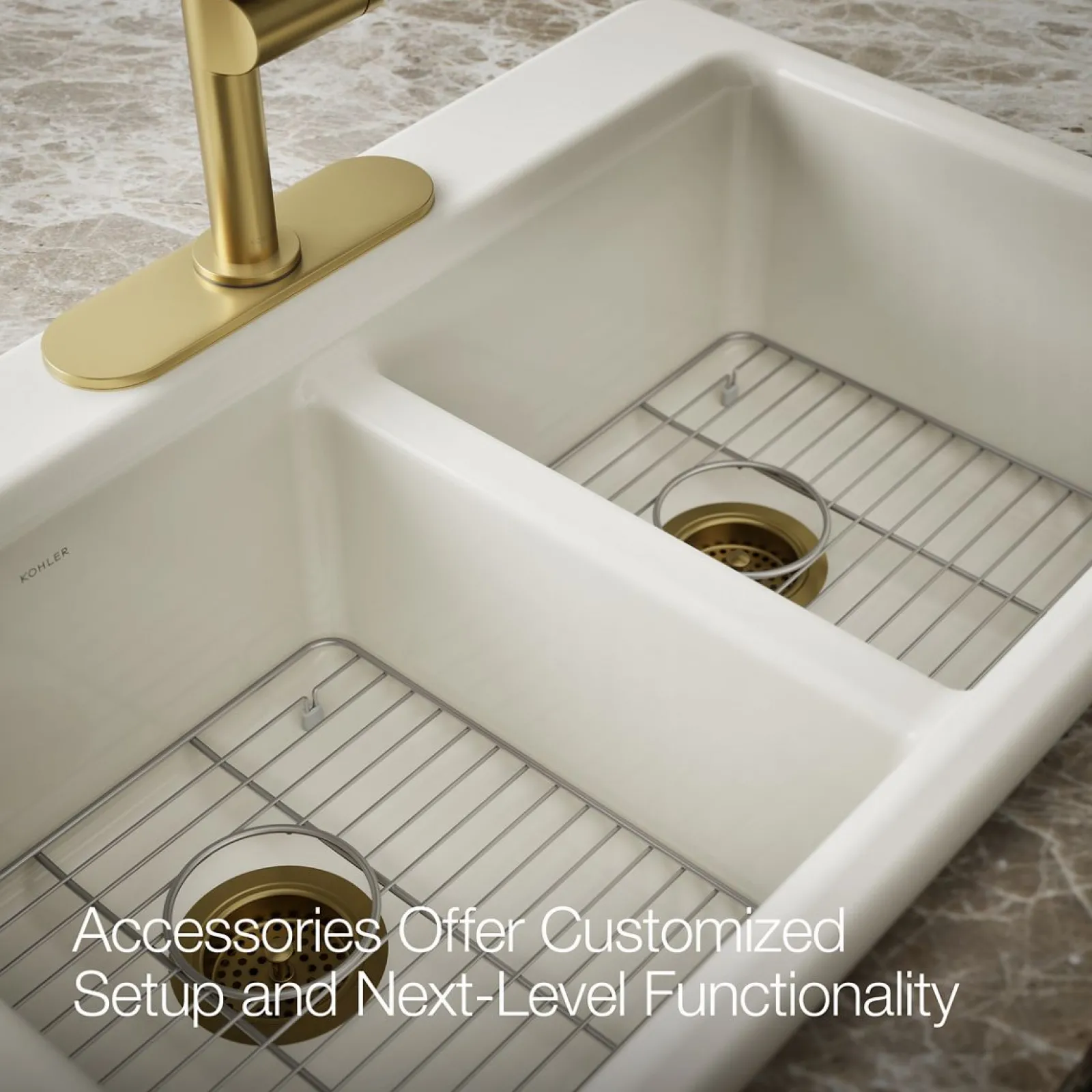 33" top-mount double-bowl kitchen sink^Kohler