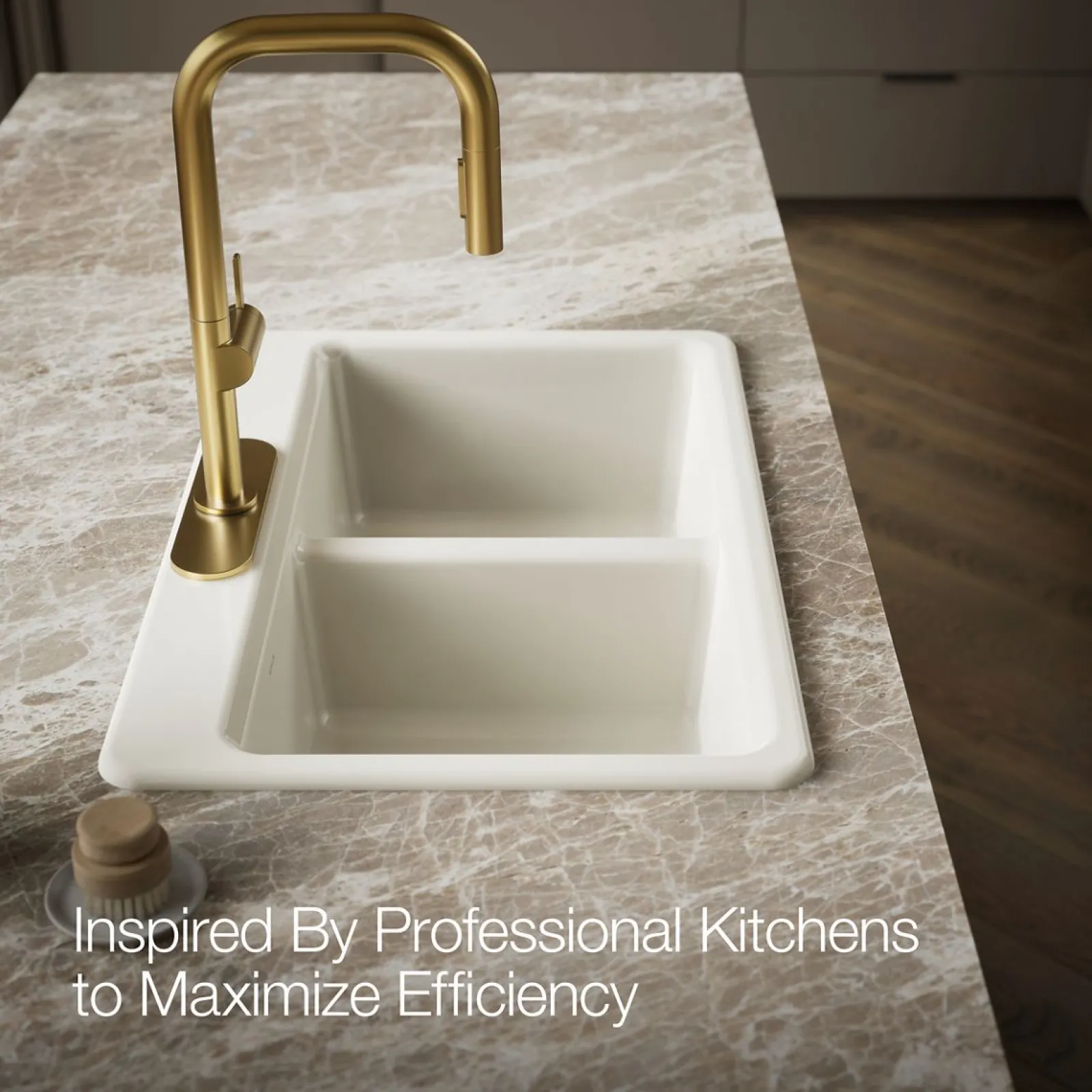 33" top-mount double-bowl kitchen sink^Kohler