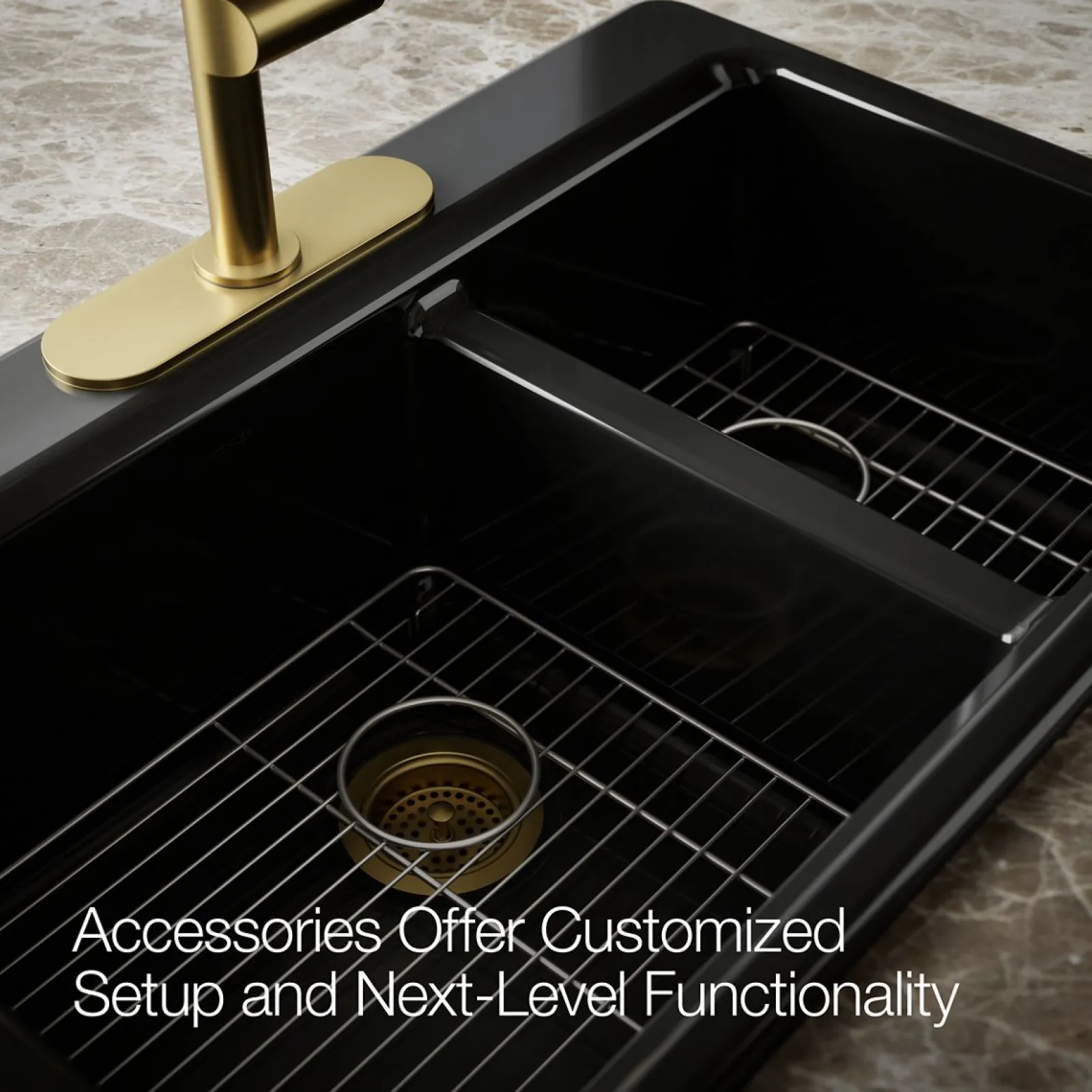 33" top-mount double-bowl kitchen sink^Kohler Outlet