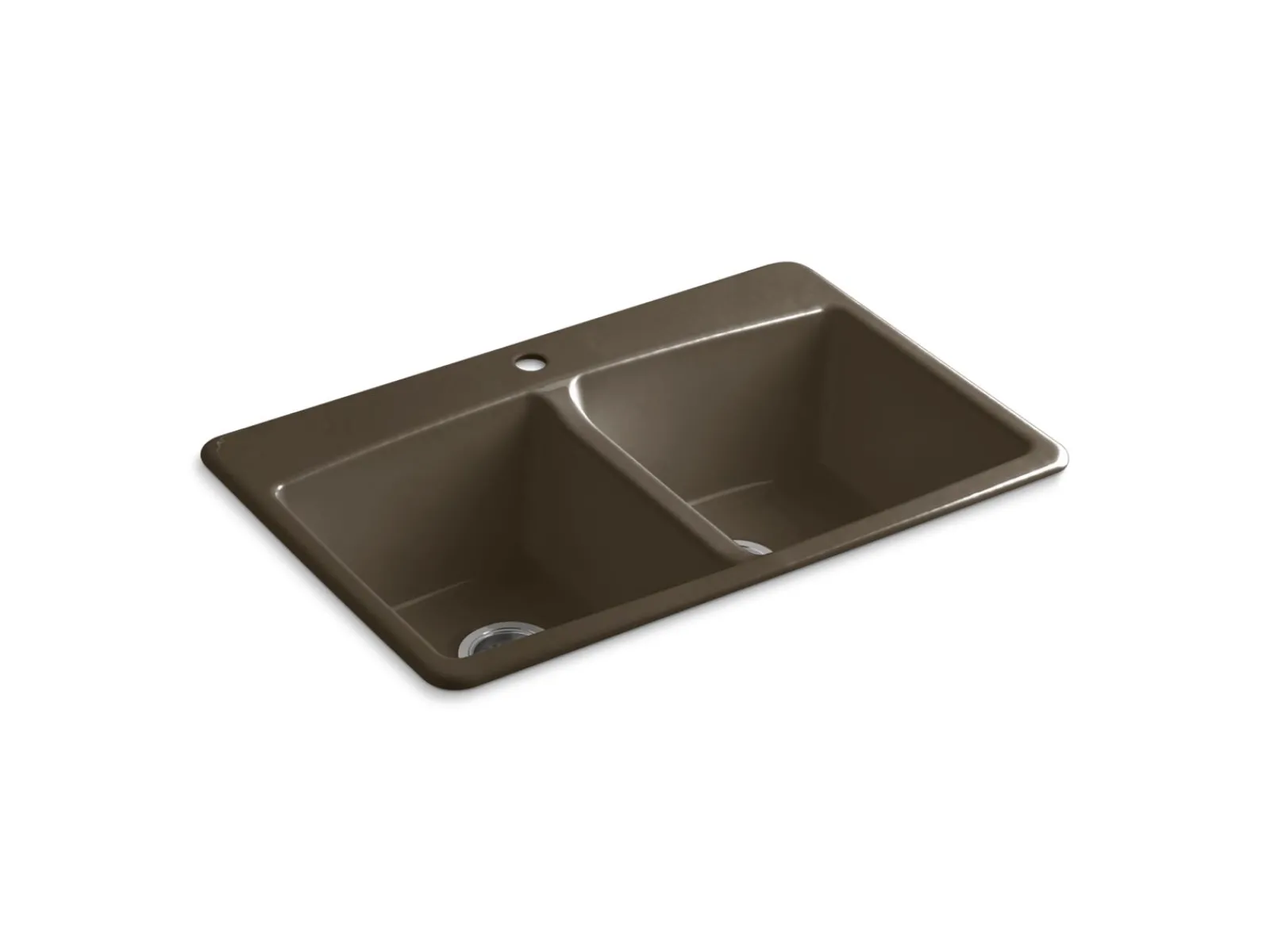 33" top-mount double-bowl kitchen sink^Kohler New