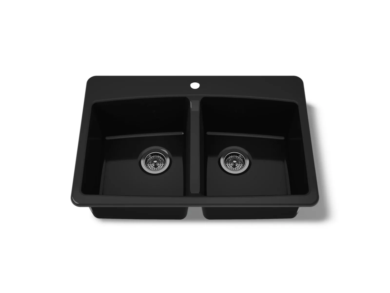 33" top-mount double-bowl kitchen sink^Kohler New