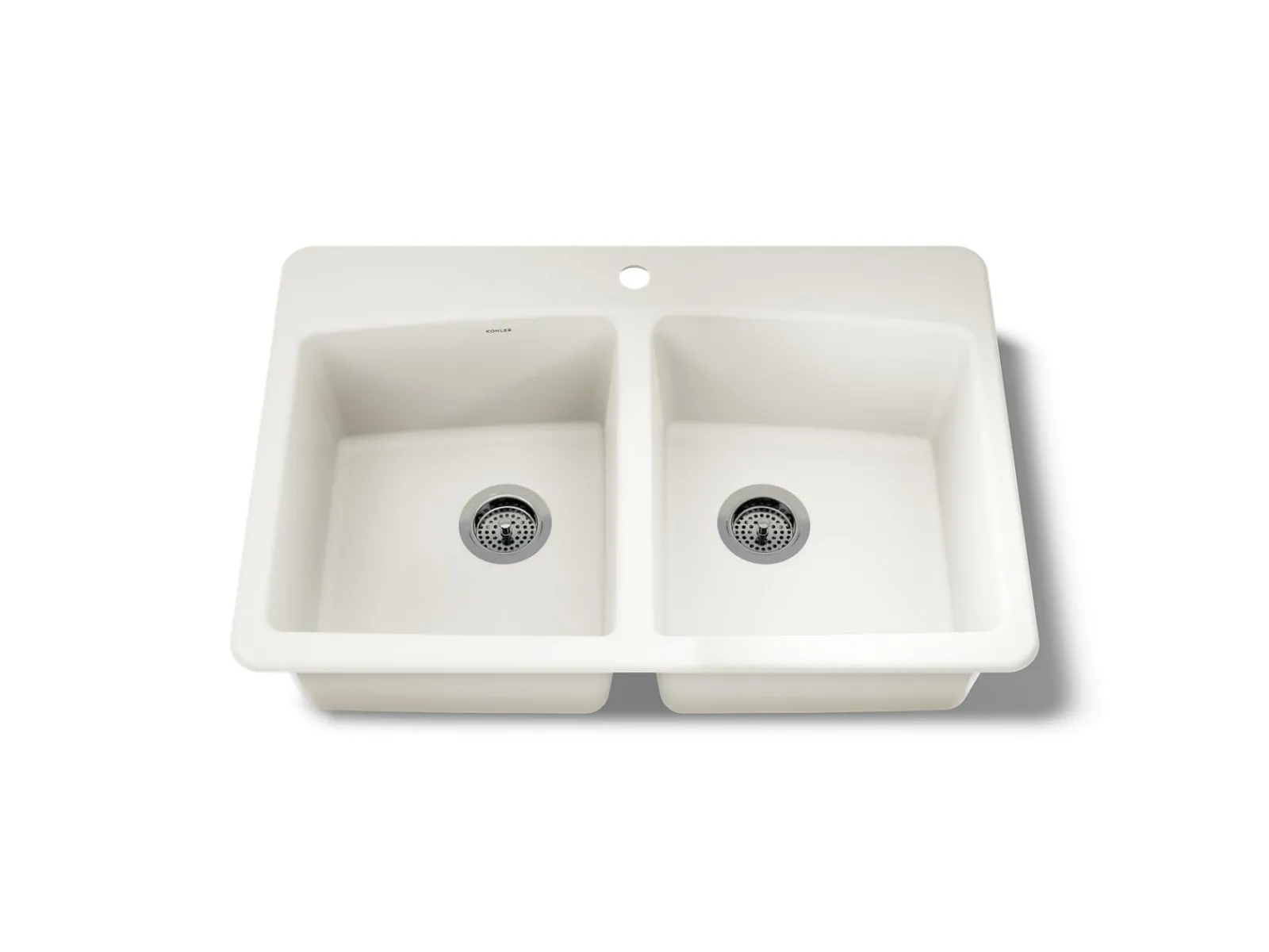 33" top-mount double-bowl kitchen sink^Kohler New