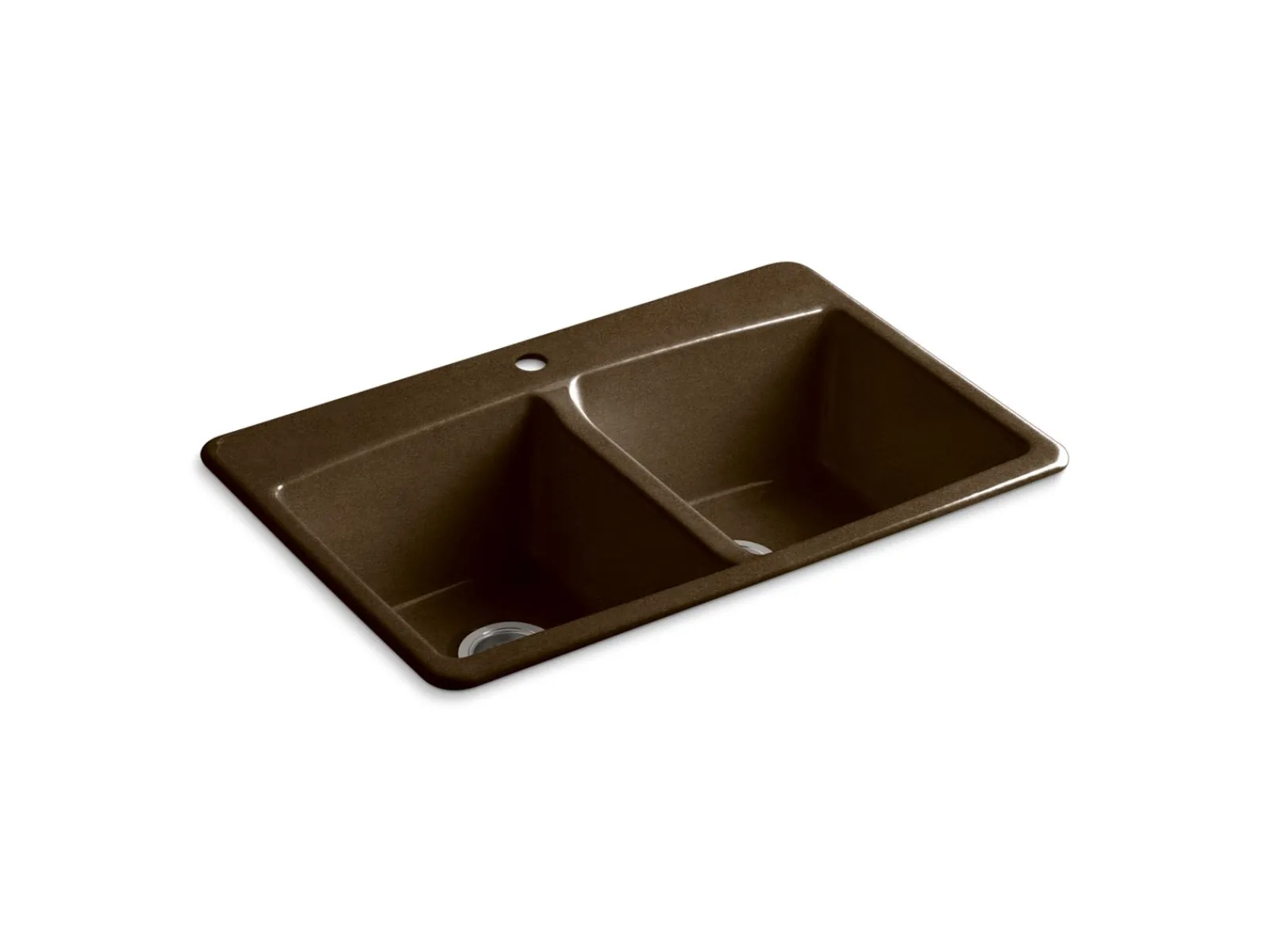 33" top-mount double-bowl kitchen sink^Kohler New