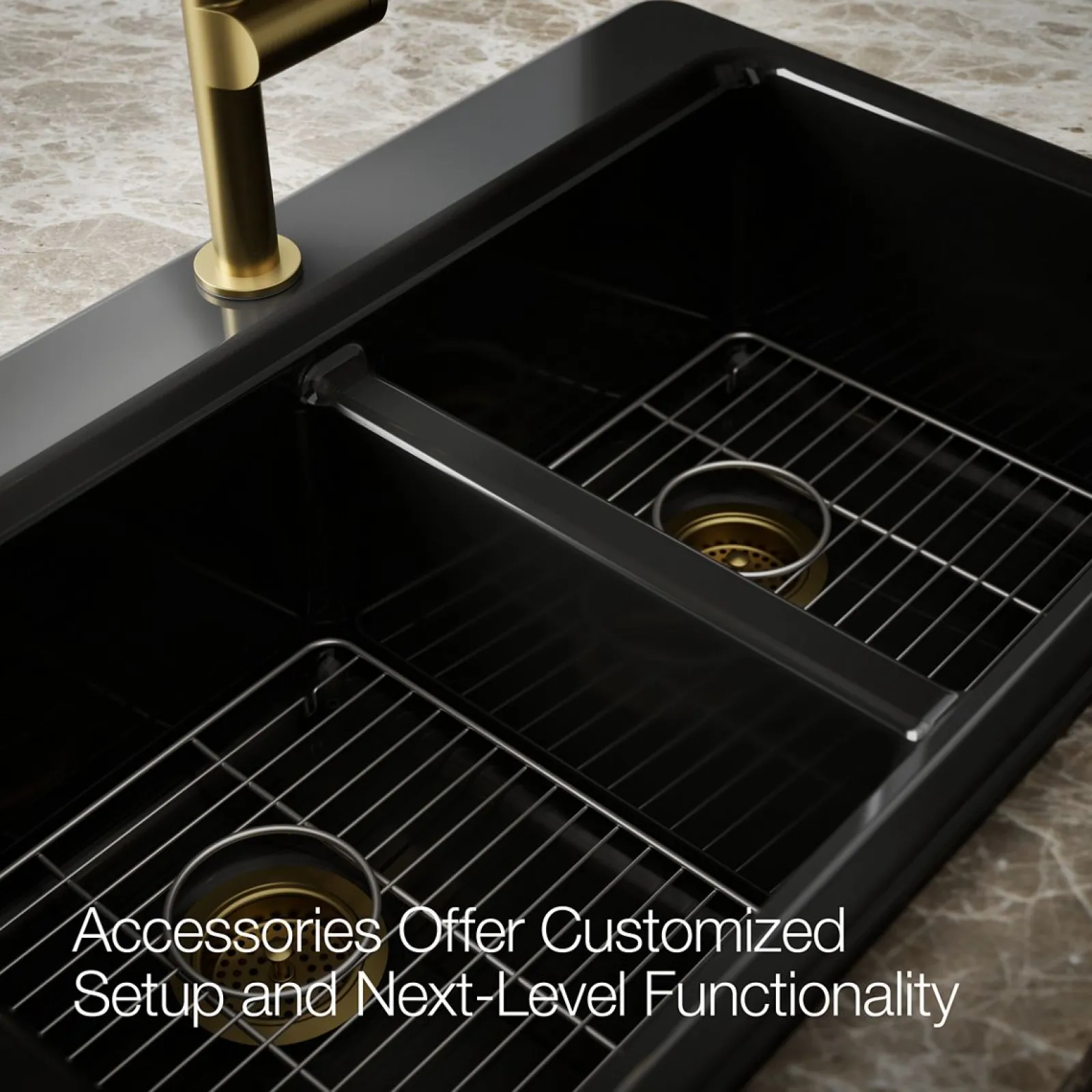 33" top-mount double-bowl kitchen sink^Kohler New