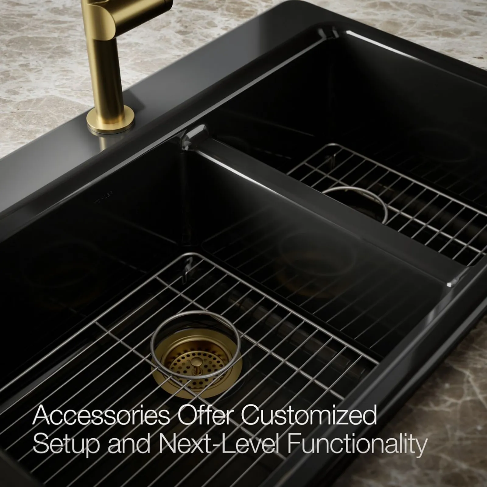 33" top-mount double-bowl kitchen sink^Kohler Online