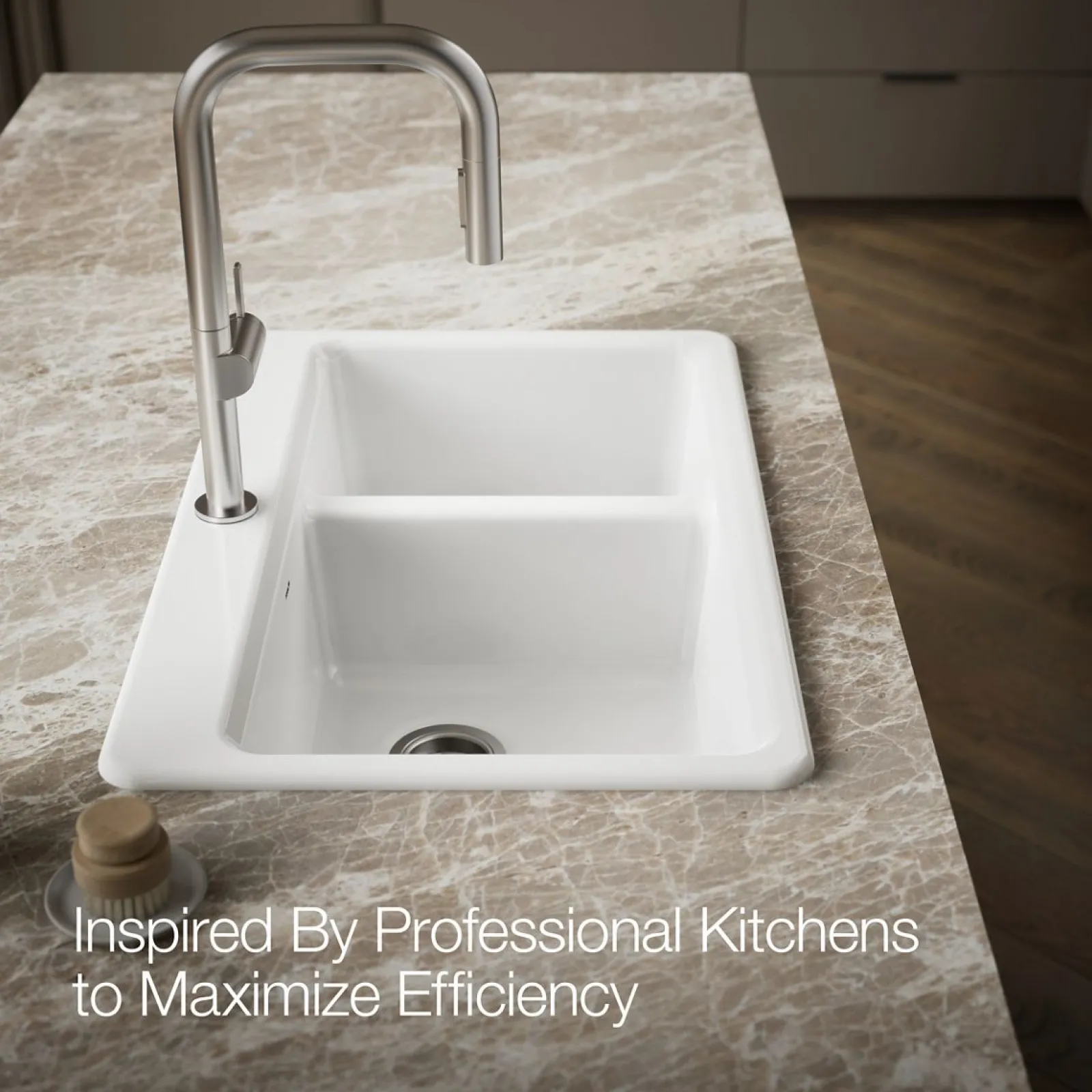33" top-mount double-bowl kitchen sink^Kohler Online