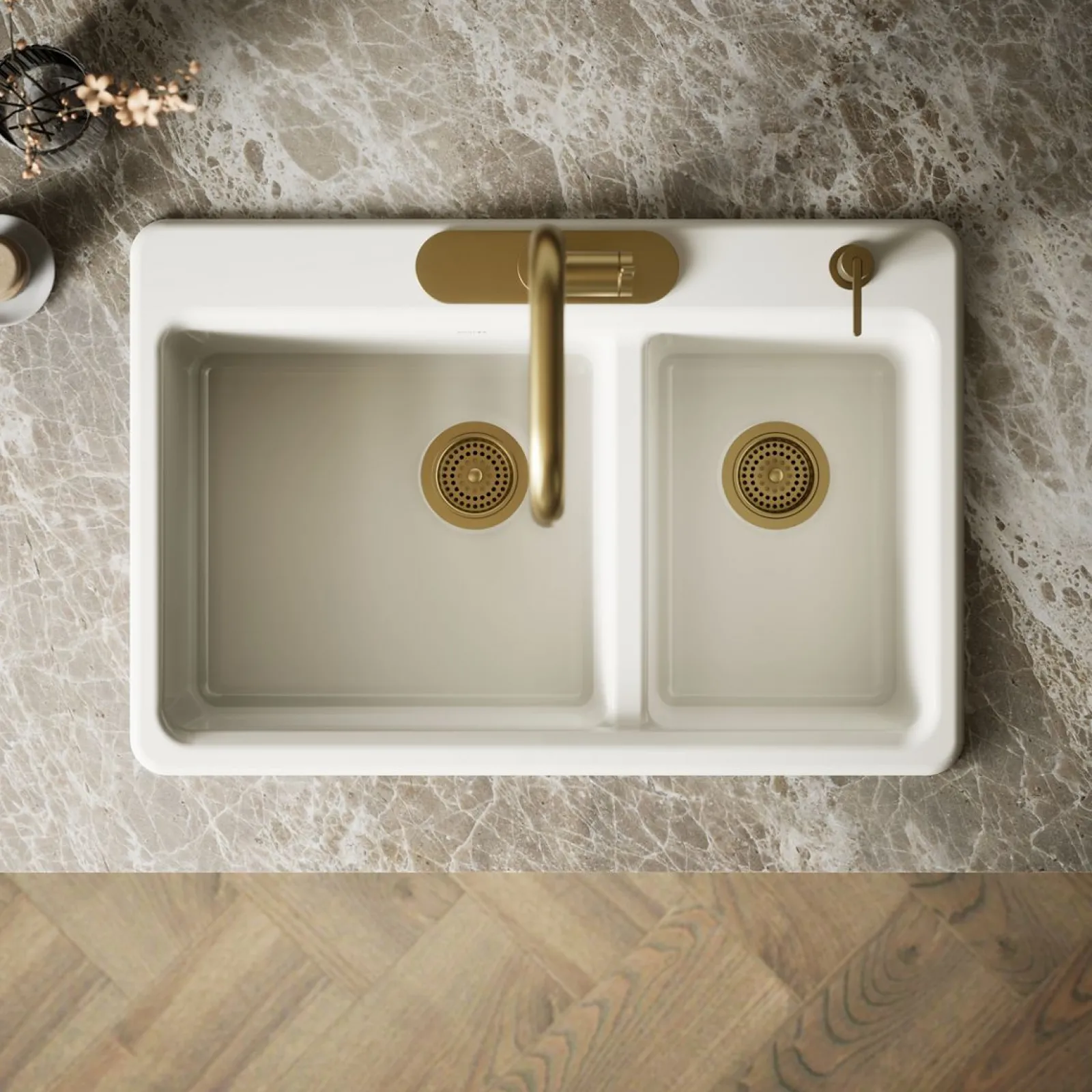 33" top-mount double-bowl kitchen sink^Kohler Sale