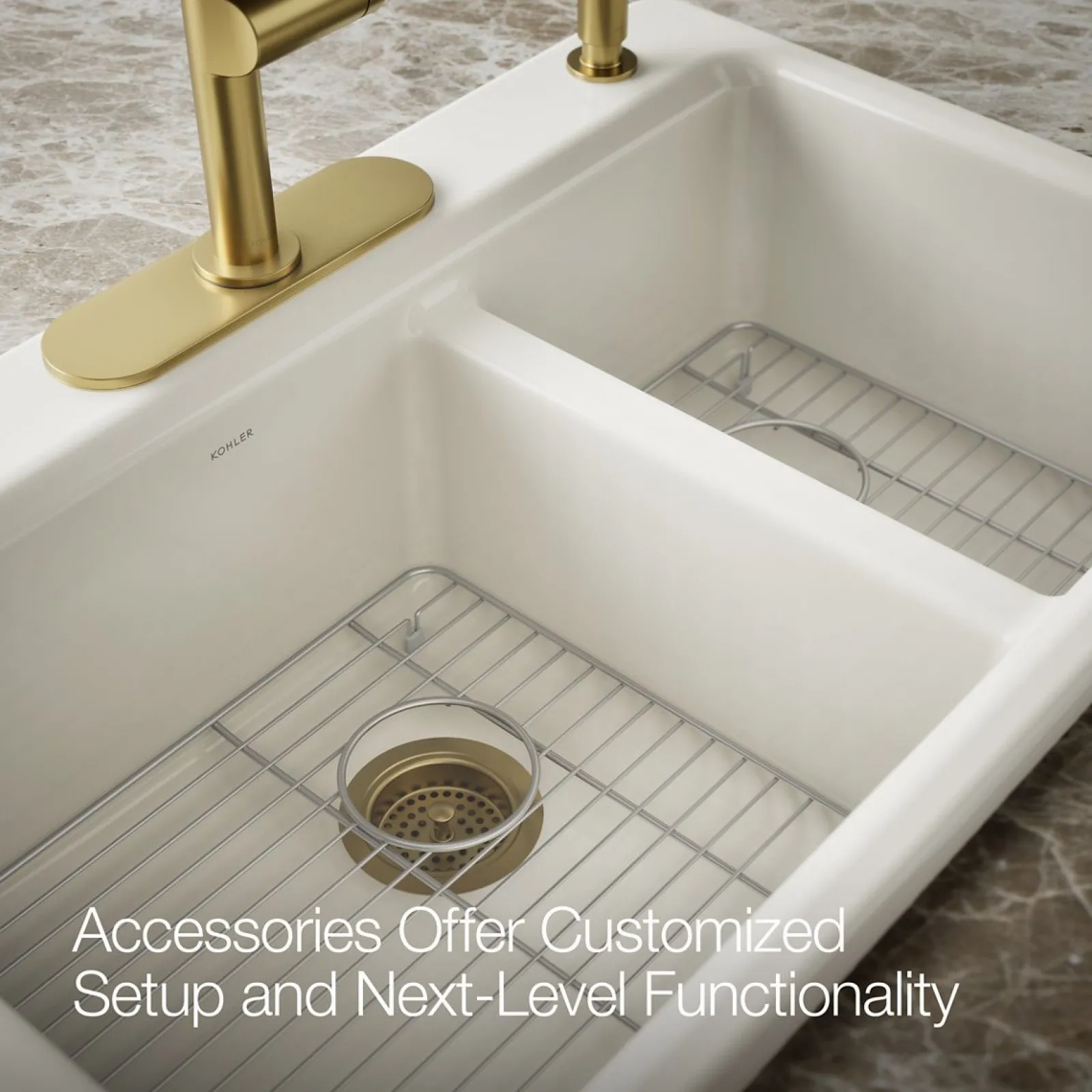 33" top-mount double-bowl kitchen sink^Kohler Sale