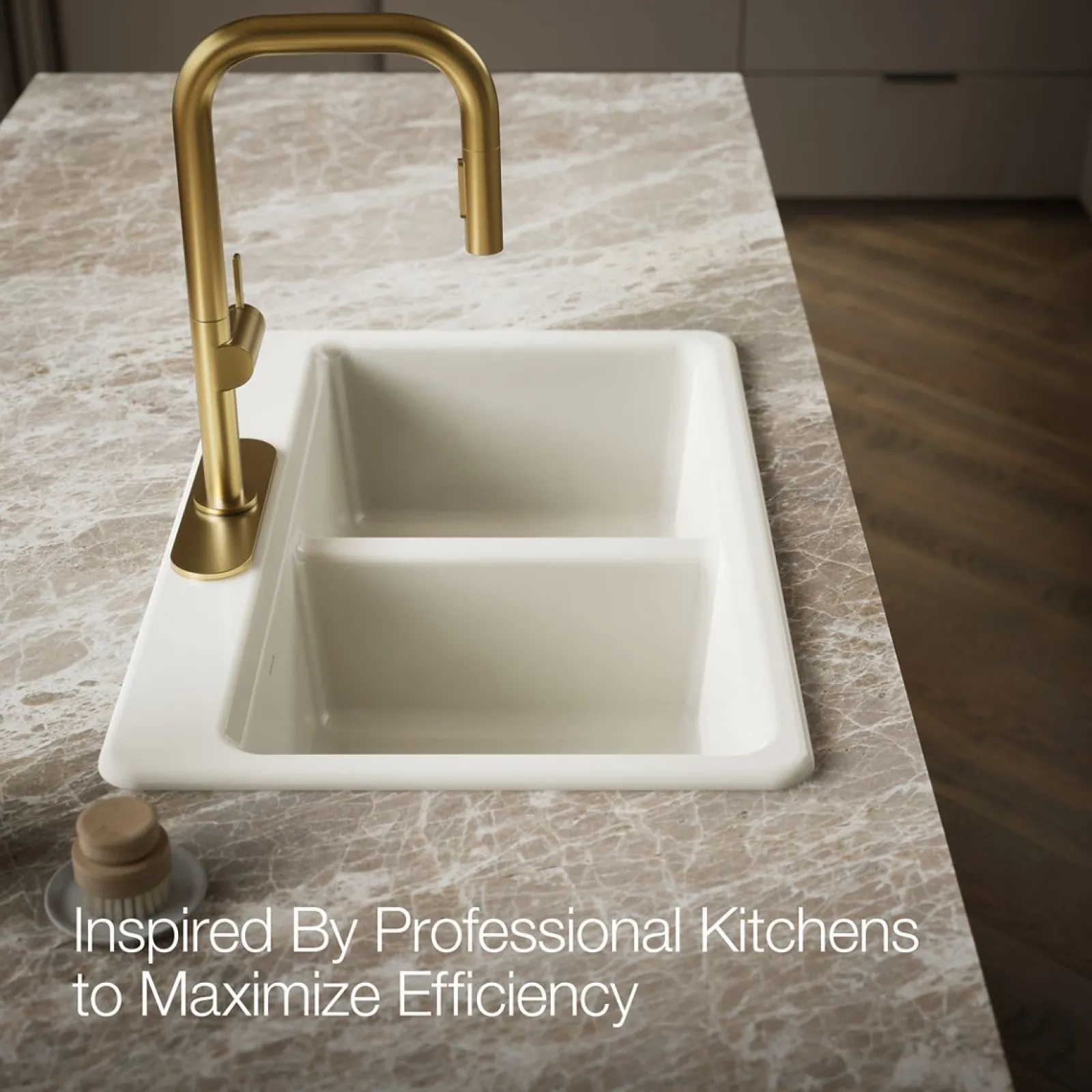 33" top-mount double-bowl workstation kitchen sink^Kohler Outlet
