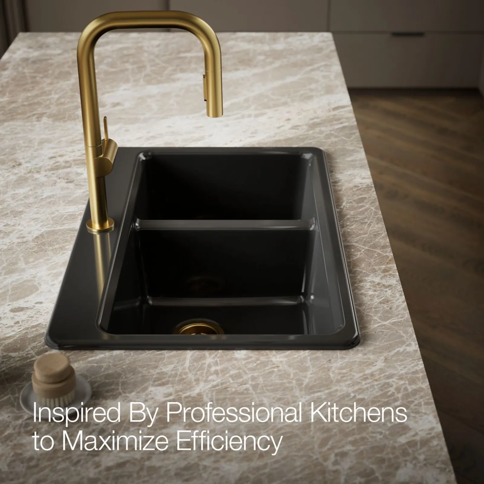 33" top-mount double-bowl workstation kitchen sink^Kohler