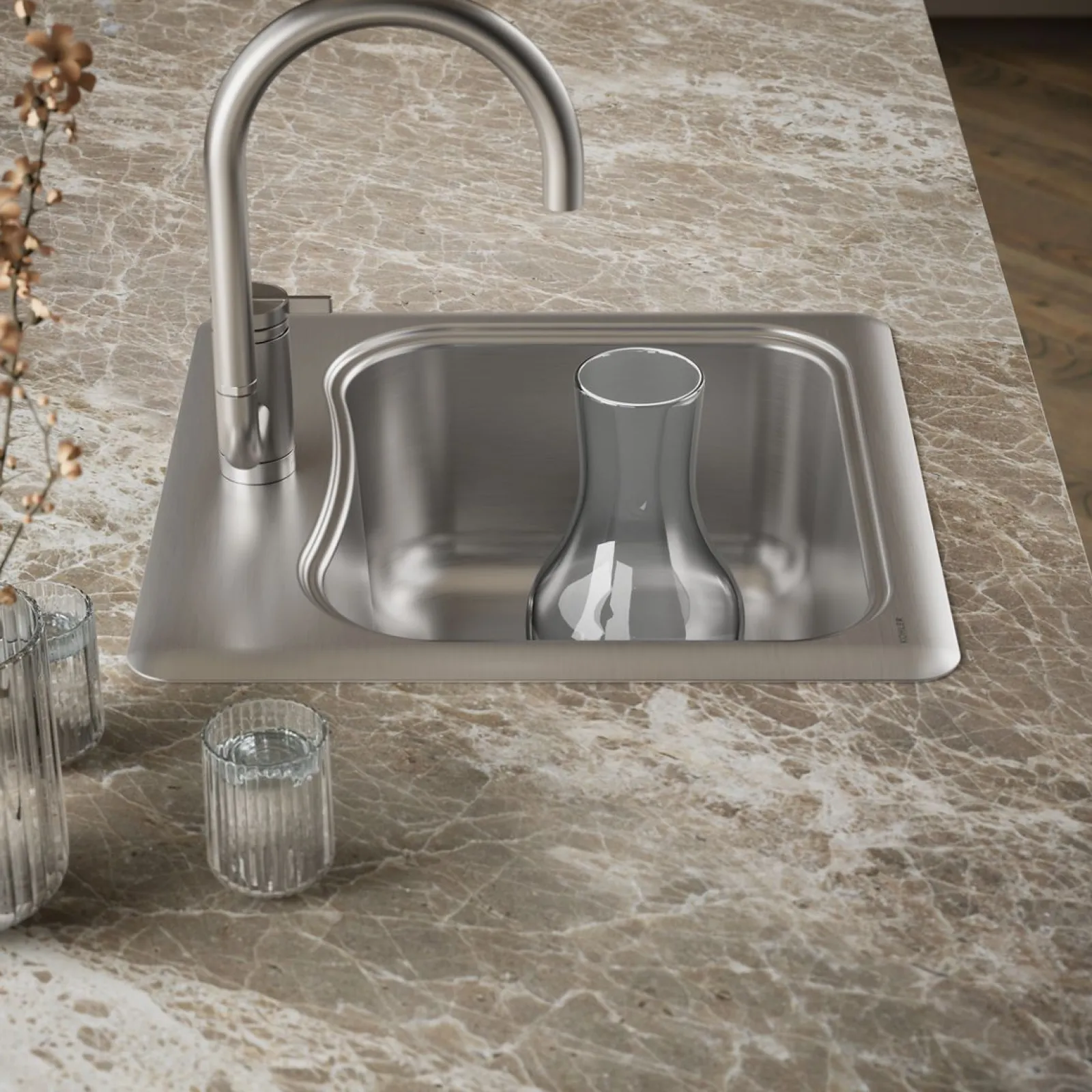 20" top-mount single-bowl bar sink^Kohler Hot