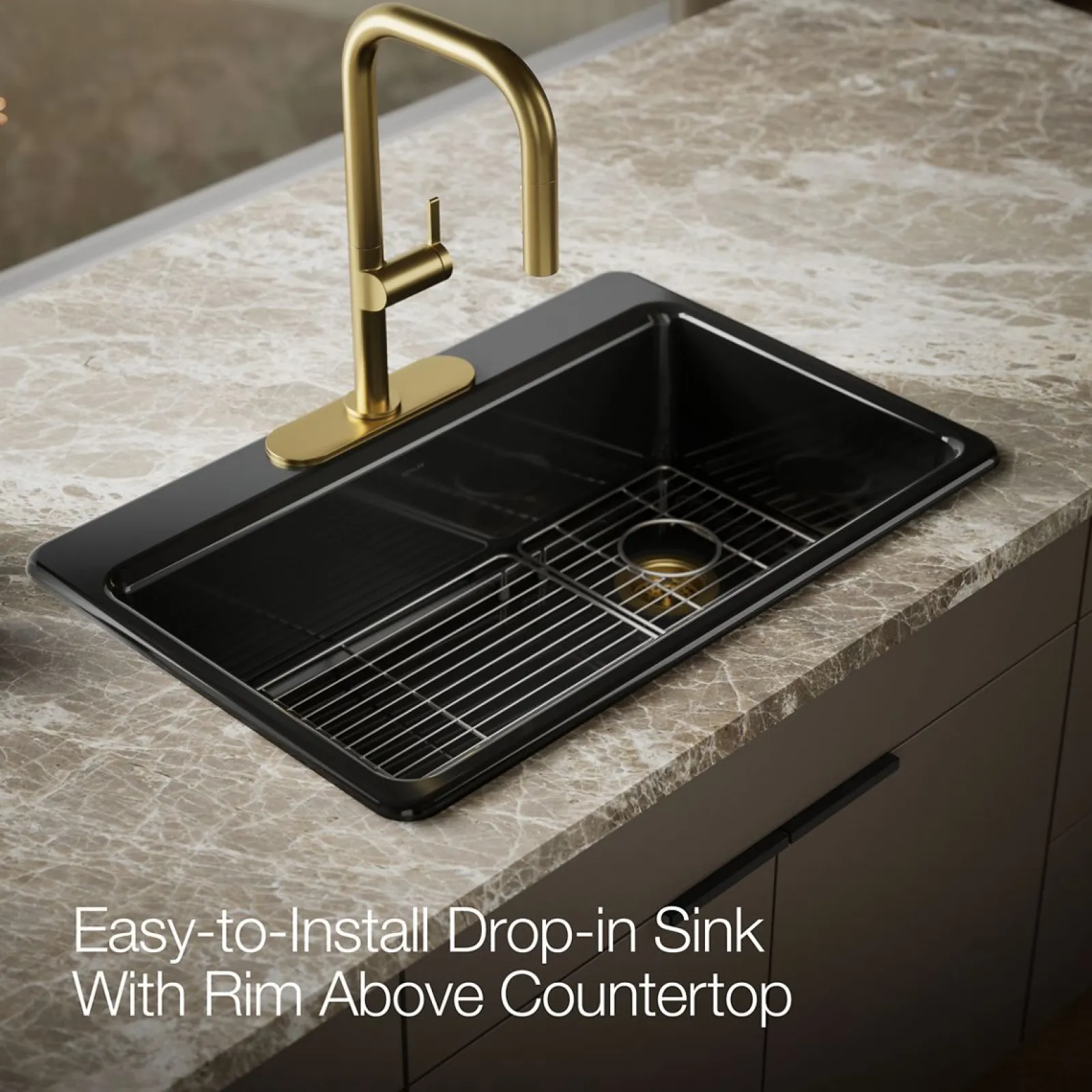 33" top-mount single-bowl kitchen sink^Kohler