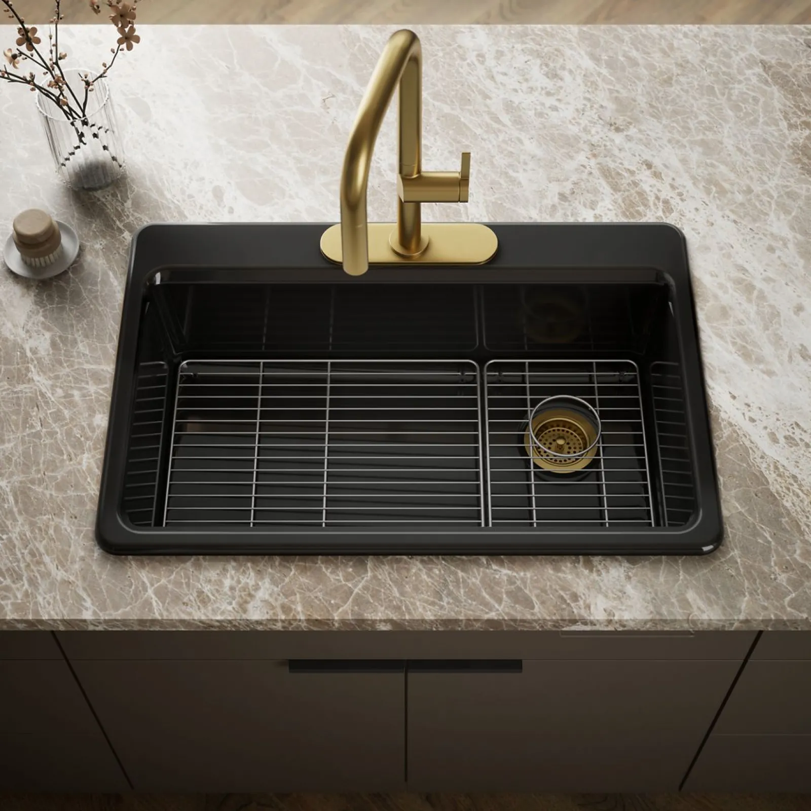 33" top-mount single-bowl kitchen sink^Kohler