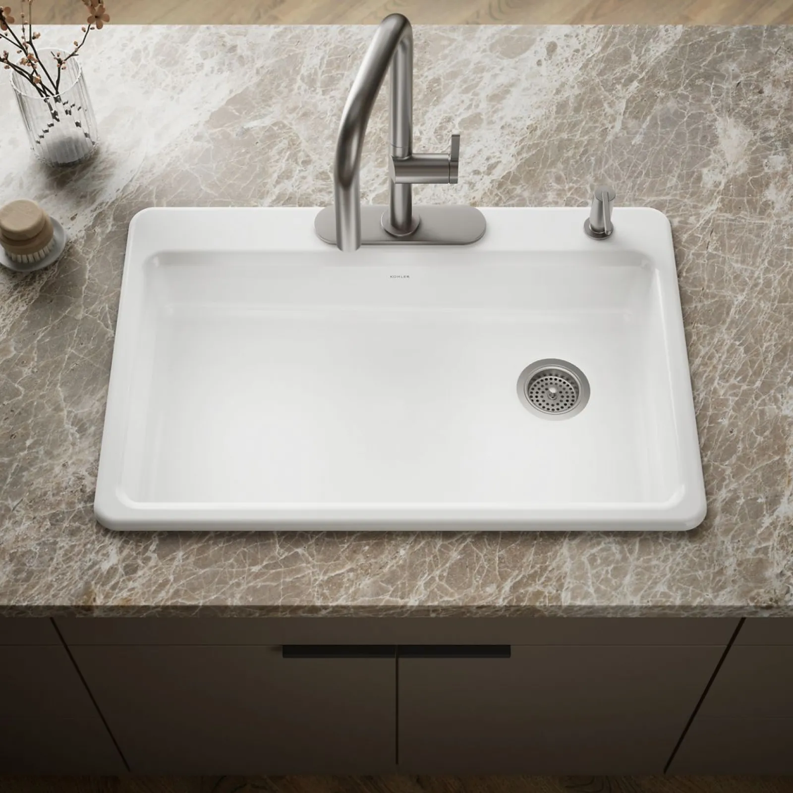 33" top-mount single-bowl kitchen sink^Kohler Online