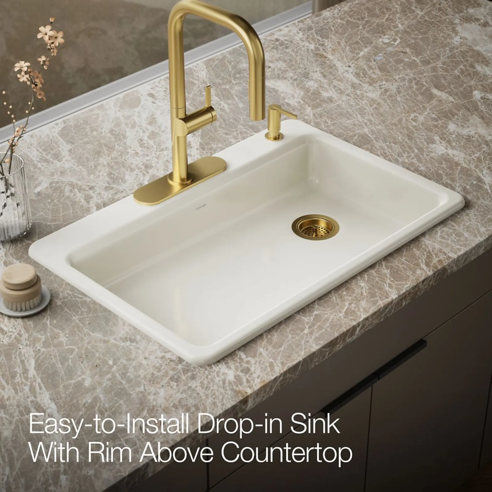 33" top-mount single-bowl kitchen sink^Kohler Online
