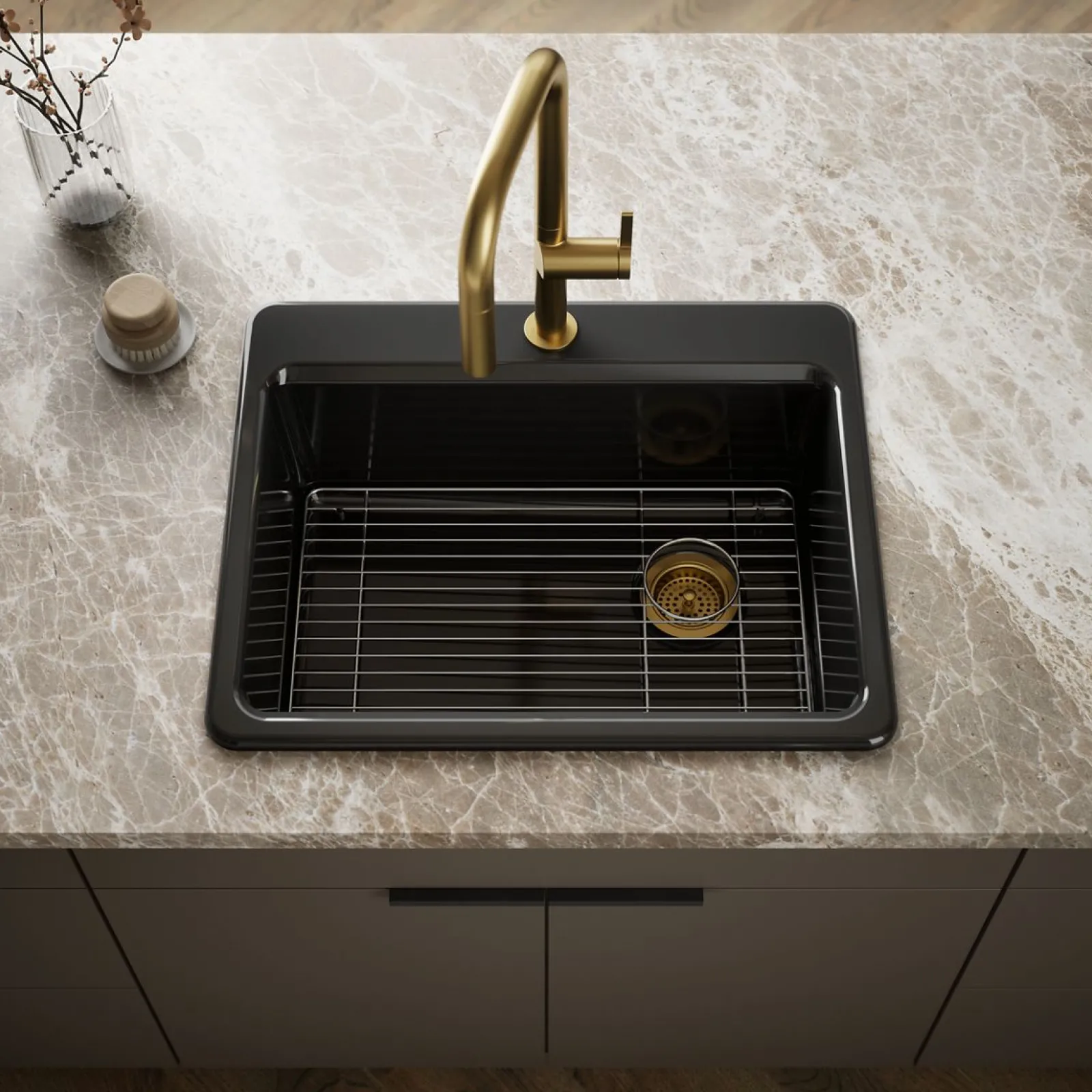 27" top-mount single-bowl kitchen sink^Kohler Outlet