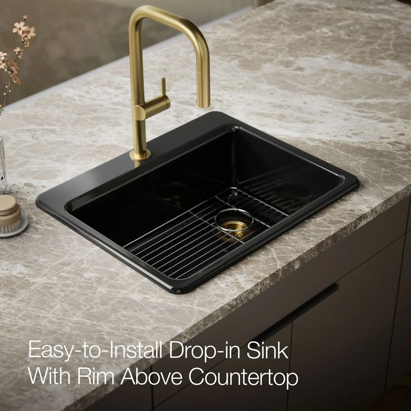 27" top-mount single-bowl kitchen sink^Kohler Outlet