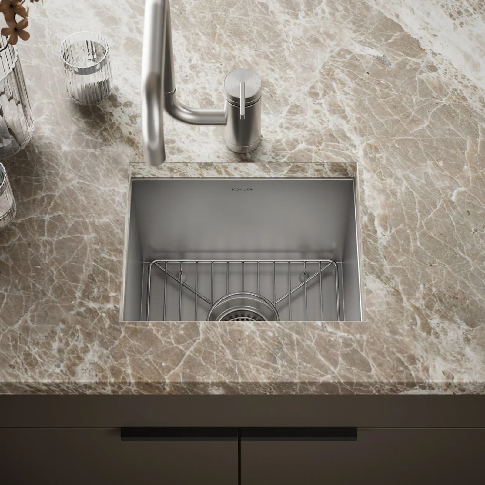 15" top-/undermount bar sink^Kohler