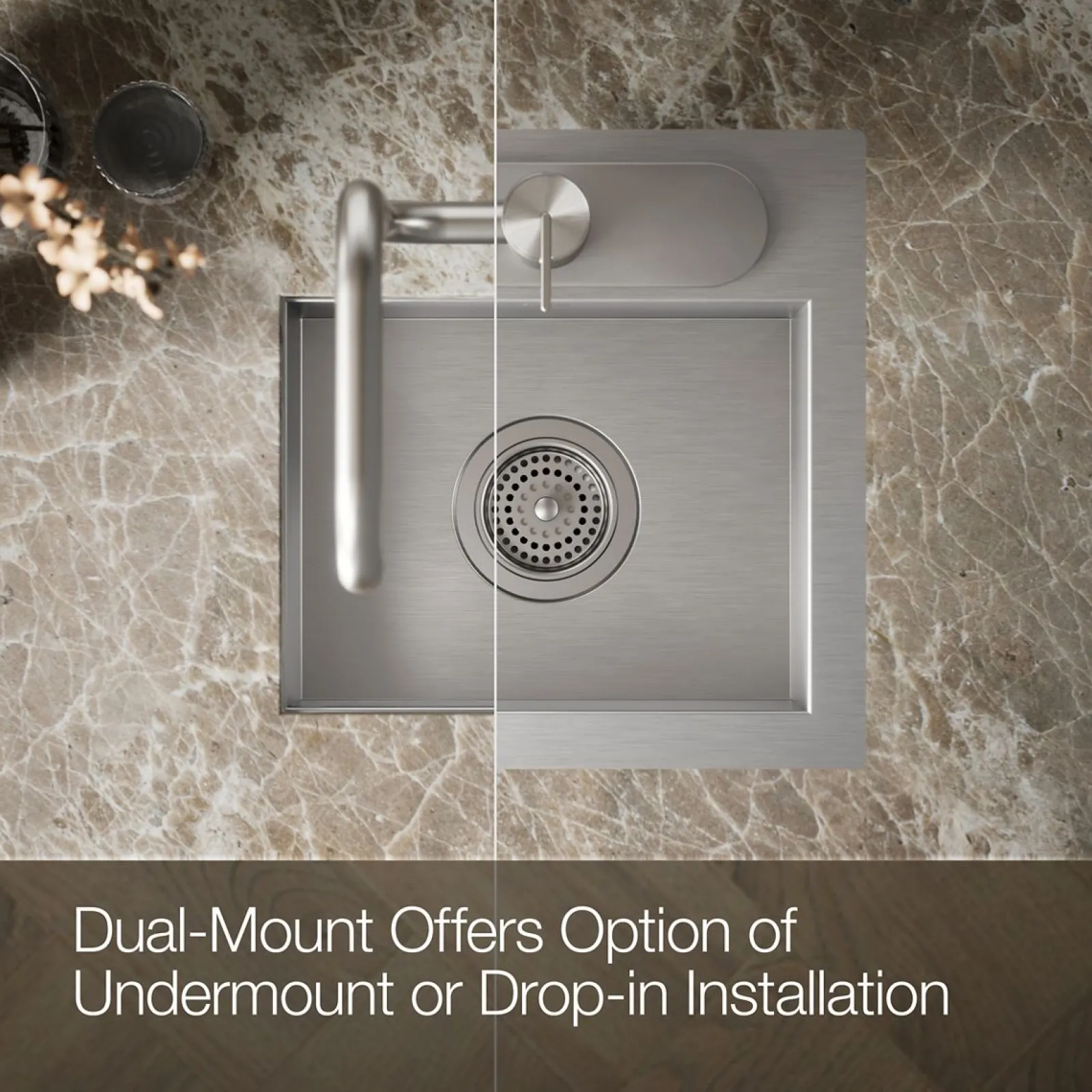 15" top-/undermount bar sink^Kohler