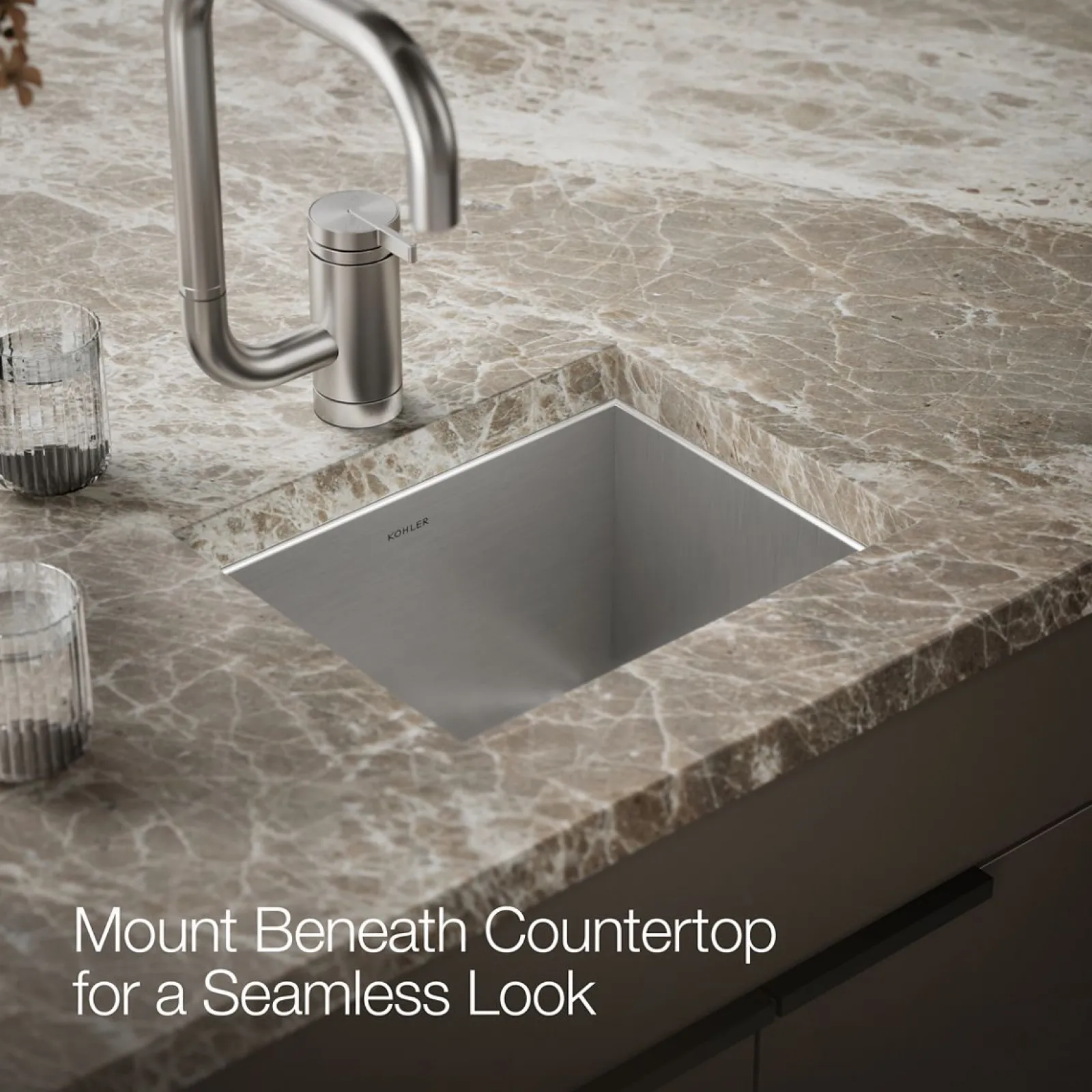 15" top-/undermount bar sink^Kohler