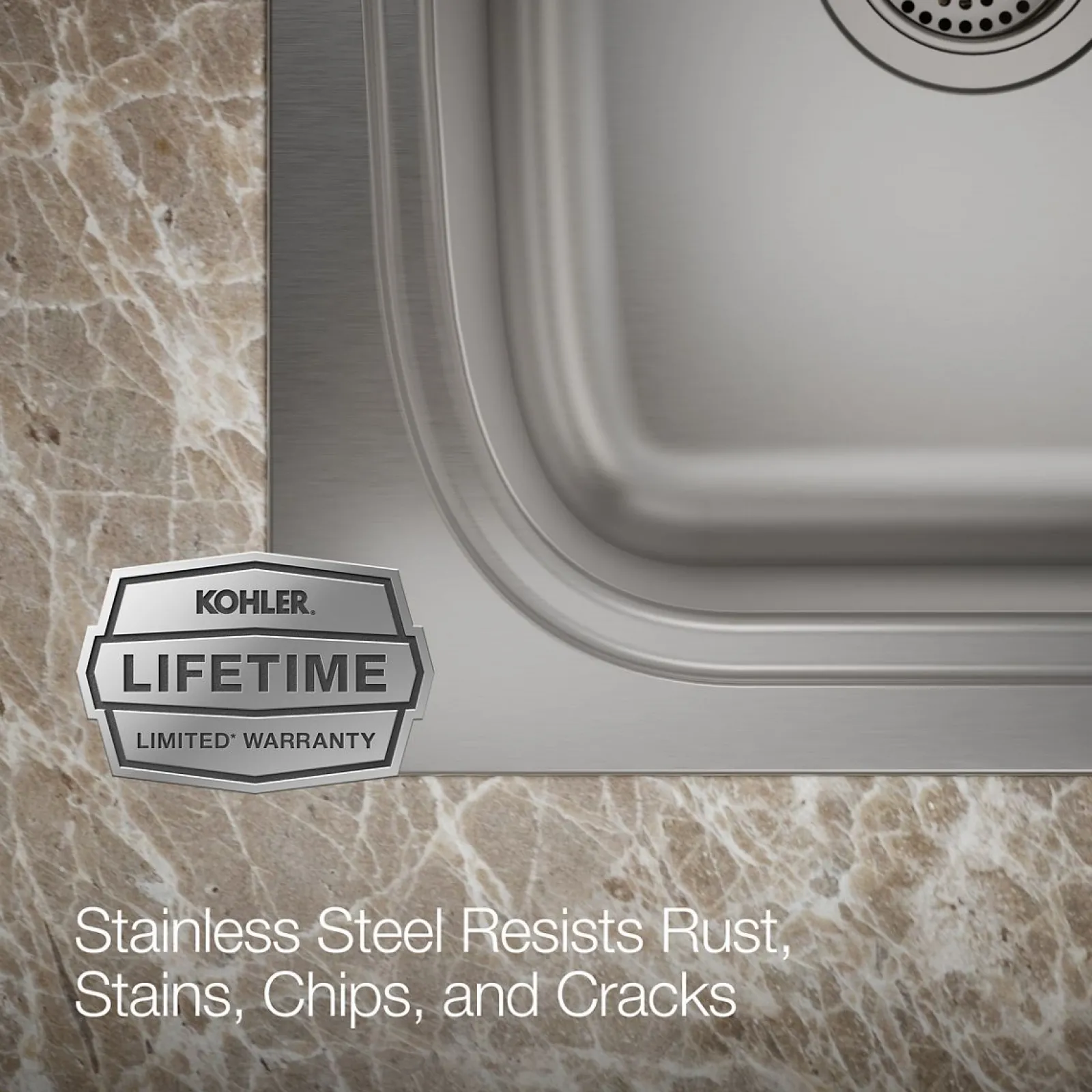 33" top-/undermount double-bowl kitchen sink^Kohler Clearance