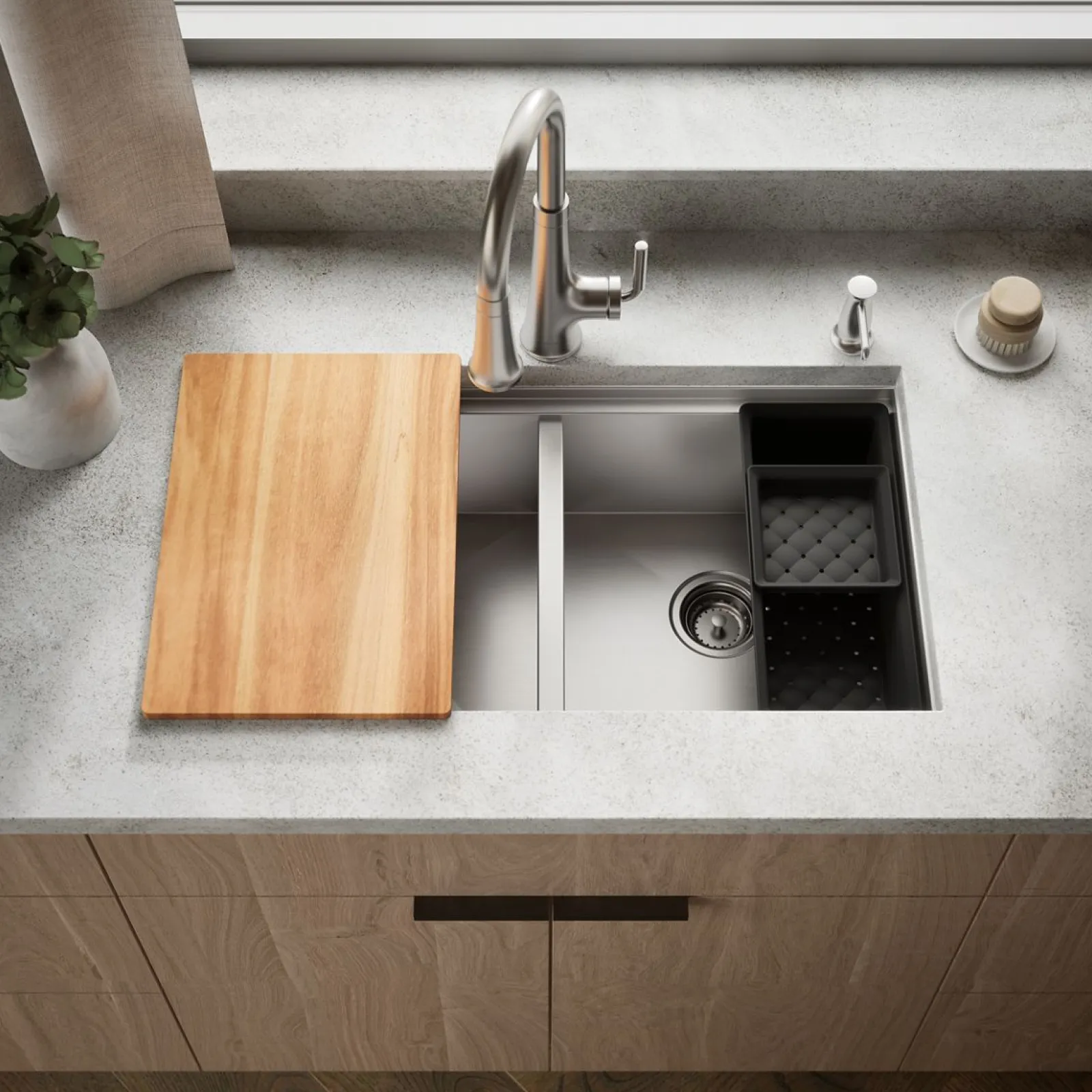 33" top-/undermount double-bowl kitchen sink^Kohler Best