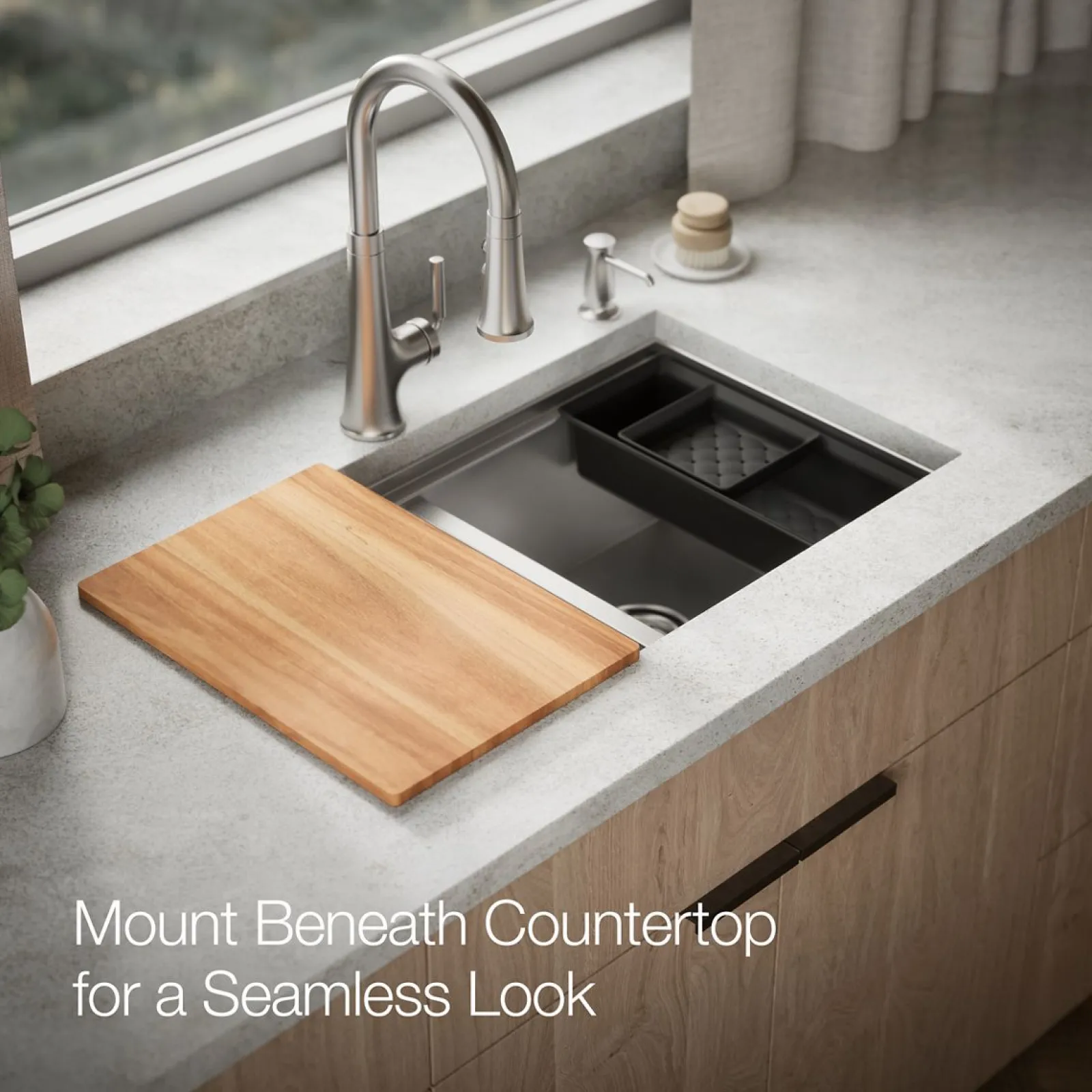 33" top-/undermount double-bowl kitchen sink^Kohler Best