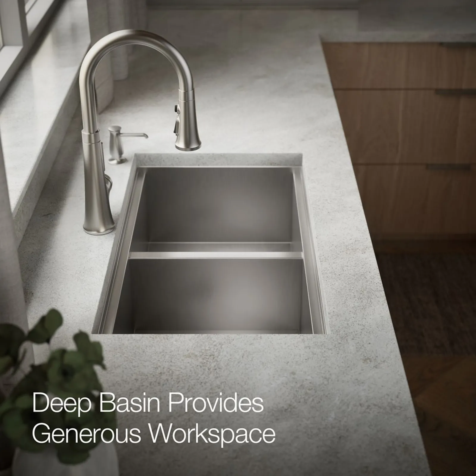 33" top-/undermount double-bowl kitchen sink^Kohler Best