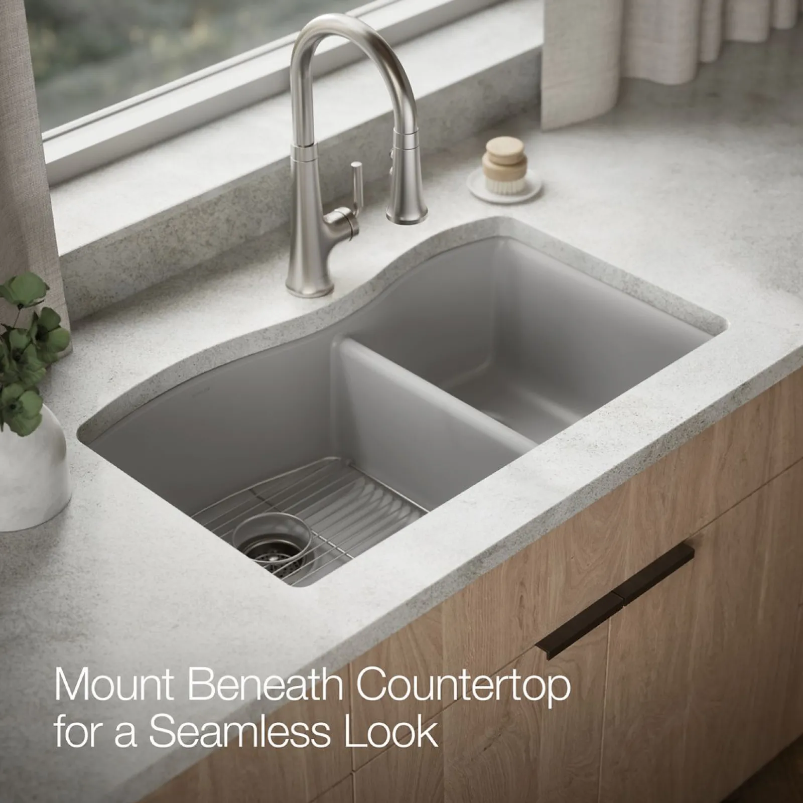 33" top-/undermount double-bowl kitchen sink^Kohler Sale