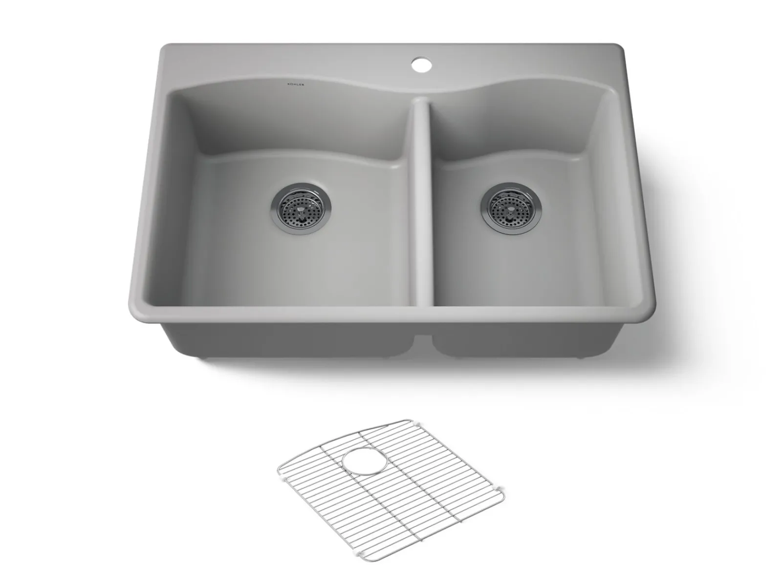 33" top-/undermount double-bowl kitchen sink^Kohler Sale