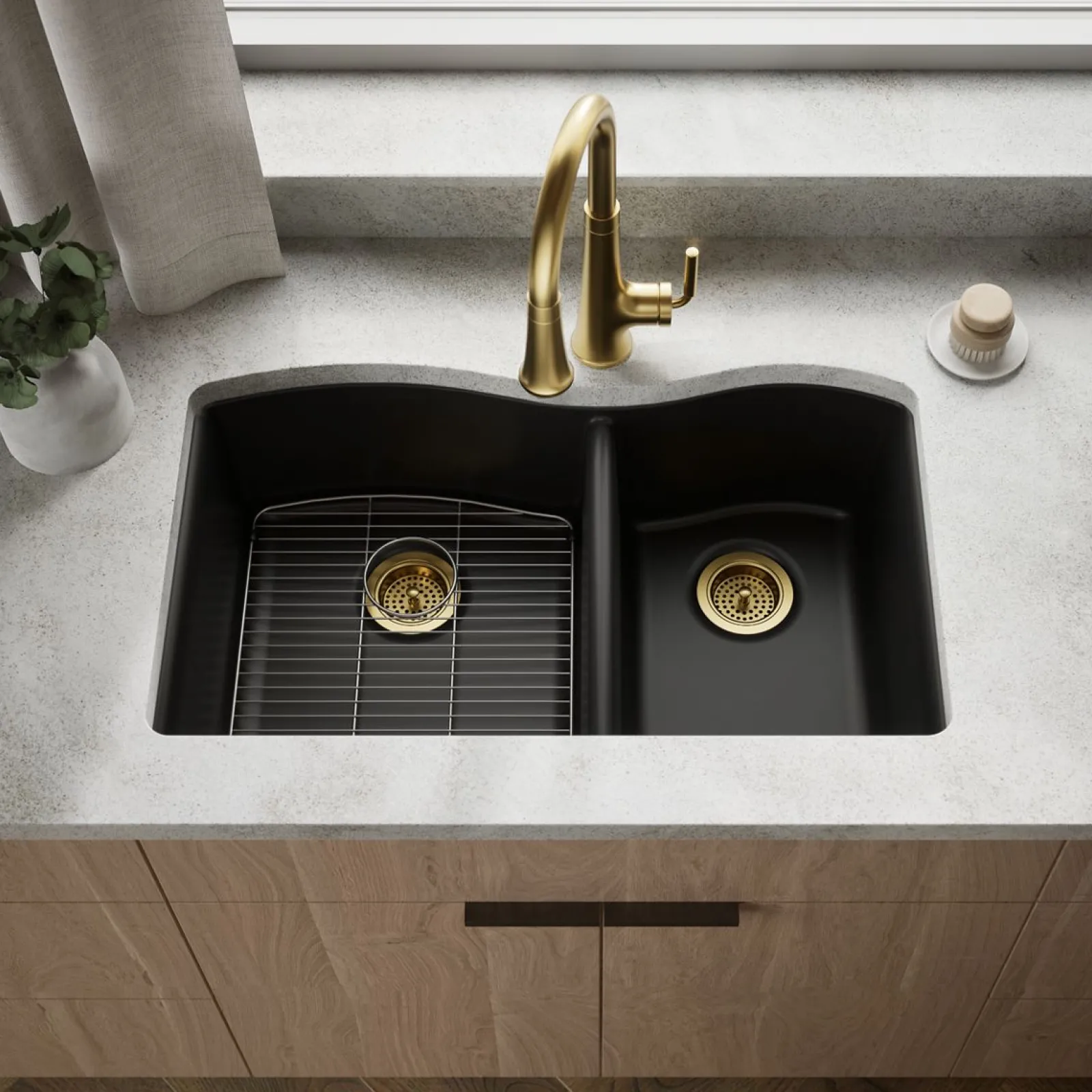 33" top-/undermount double-bowl kitchen sink^Kohler Sale