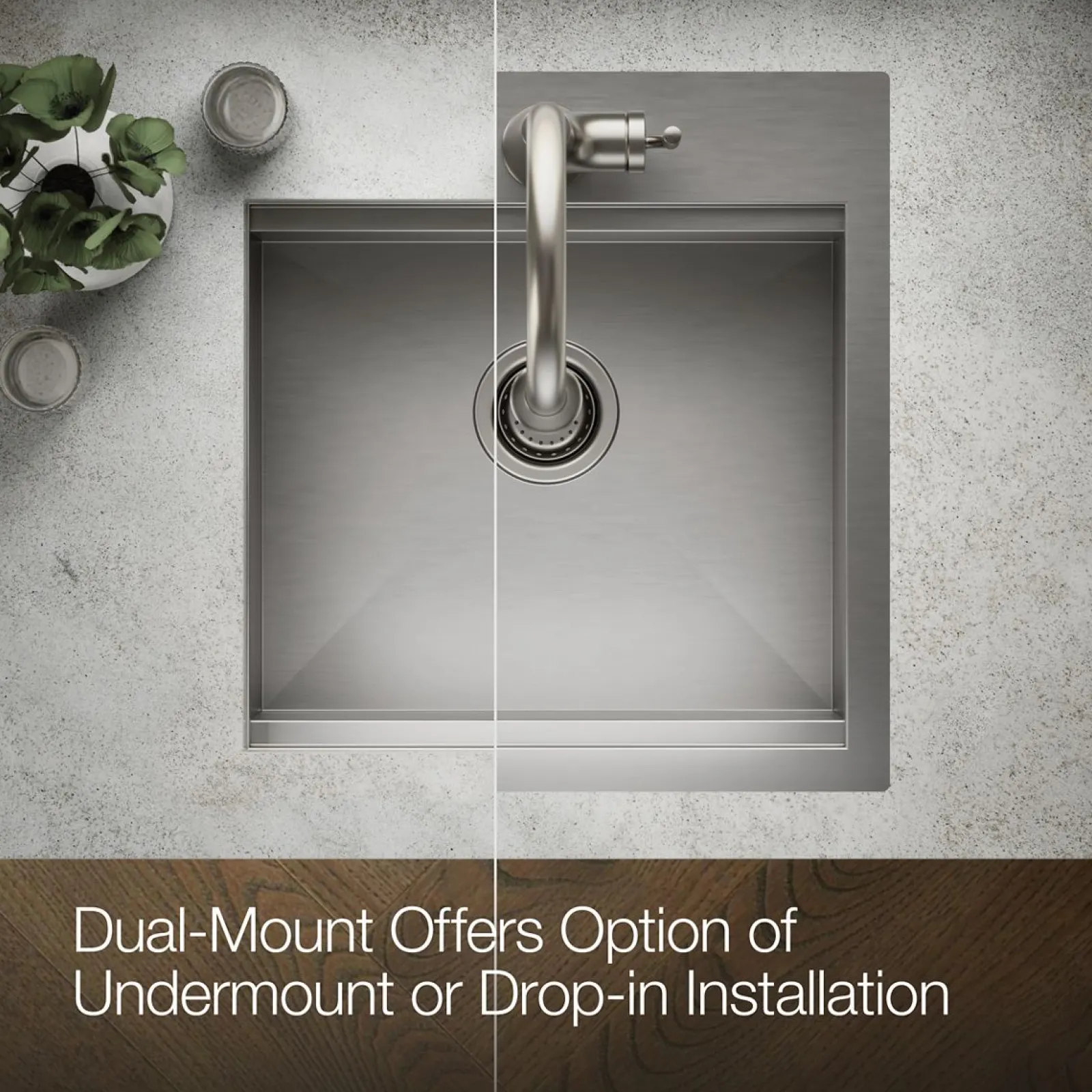 20-1/2" top-/under-mount single-bowl bar sink^Kohler Outlet