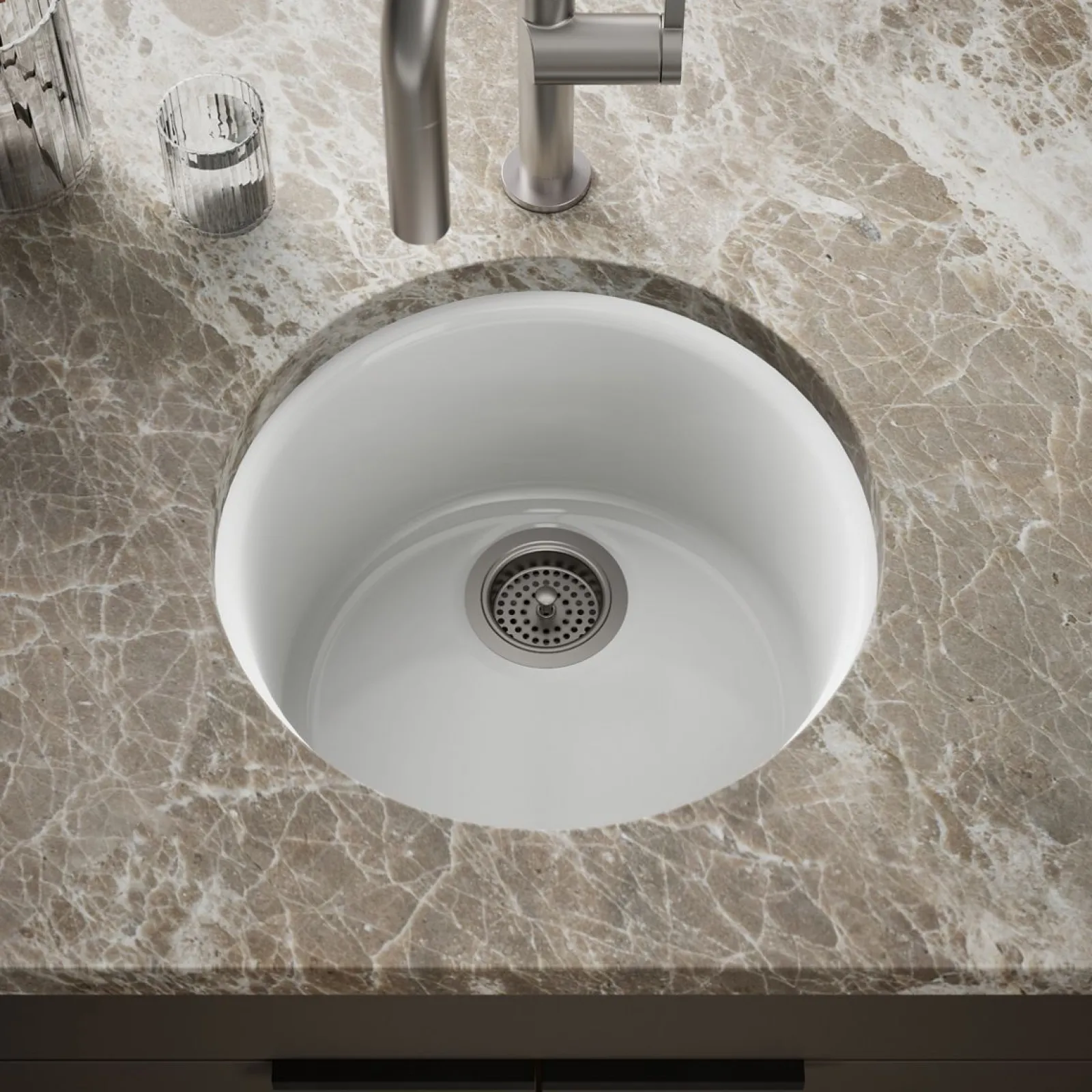 18-1/2" top-/undermount single-bowl bar sink^Kohler New