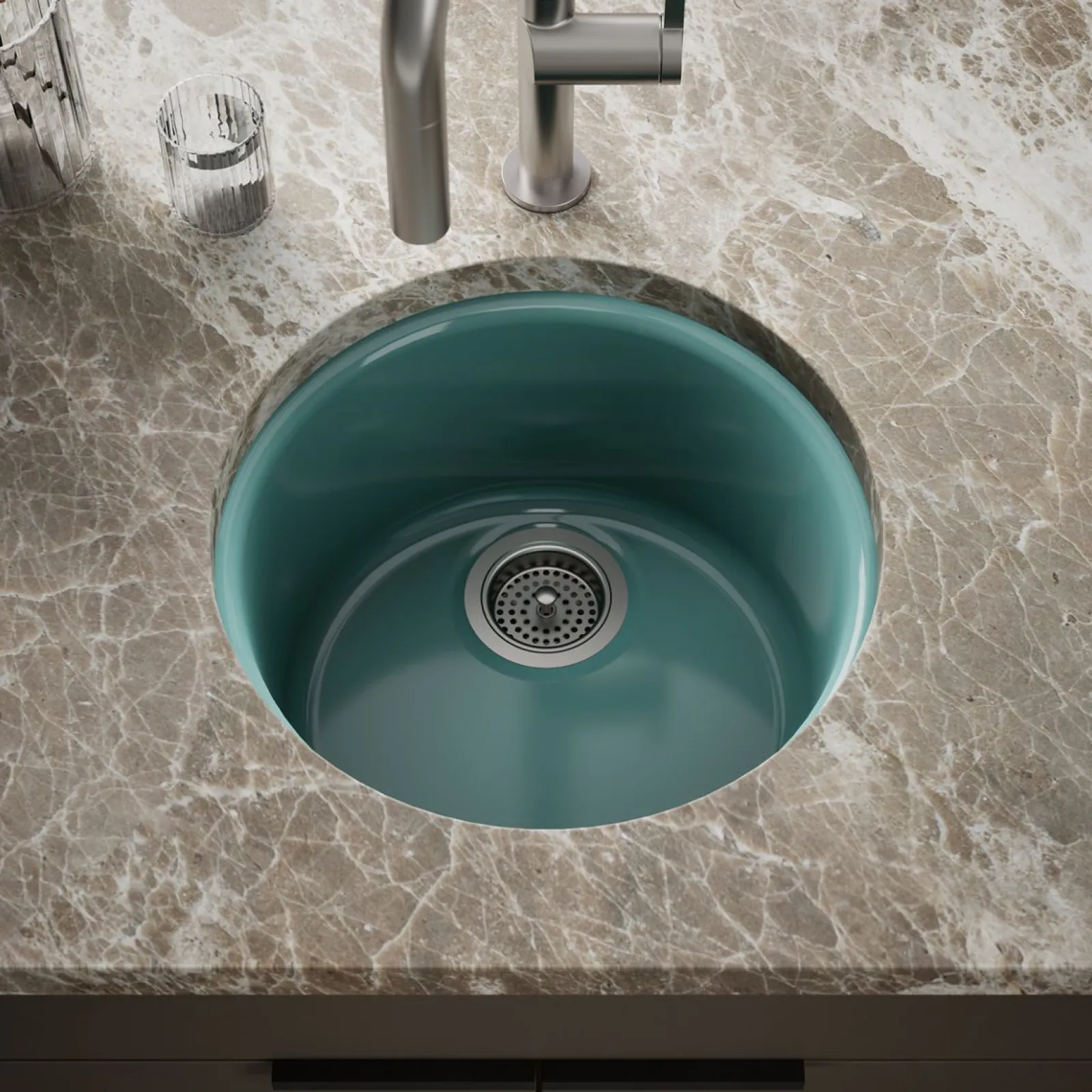 18-1/2" top-/undermount single-bowl bar sink^Kohler New