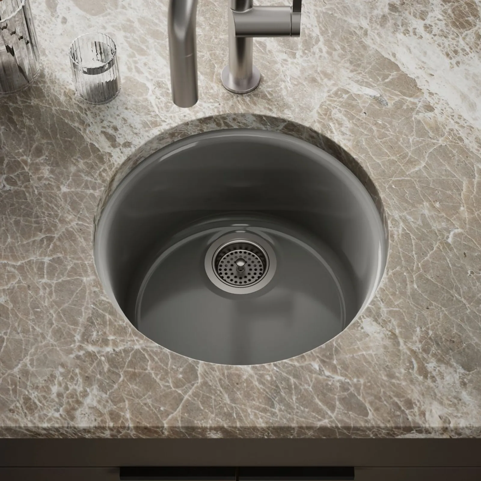 18-1/2" top-/undermount single-bowl bar sink^Kohler New